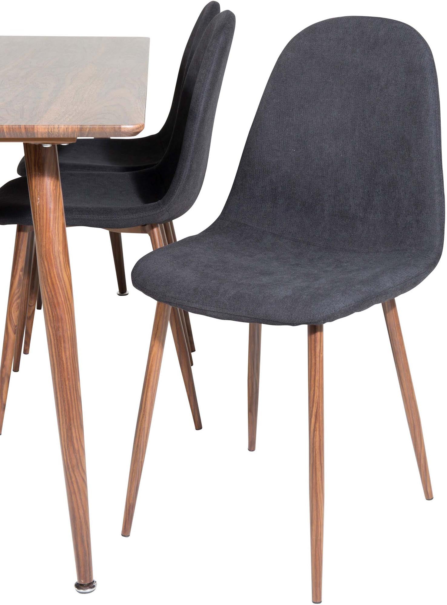 Polar Esszimmerset + Polar 180cm/6St. in Schwarz, Natur präsentiert im Onlineshop von KAQTU Design AG. Esszimmerset ist von Venture Home