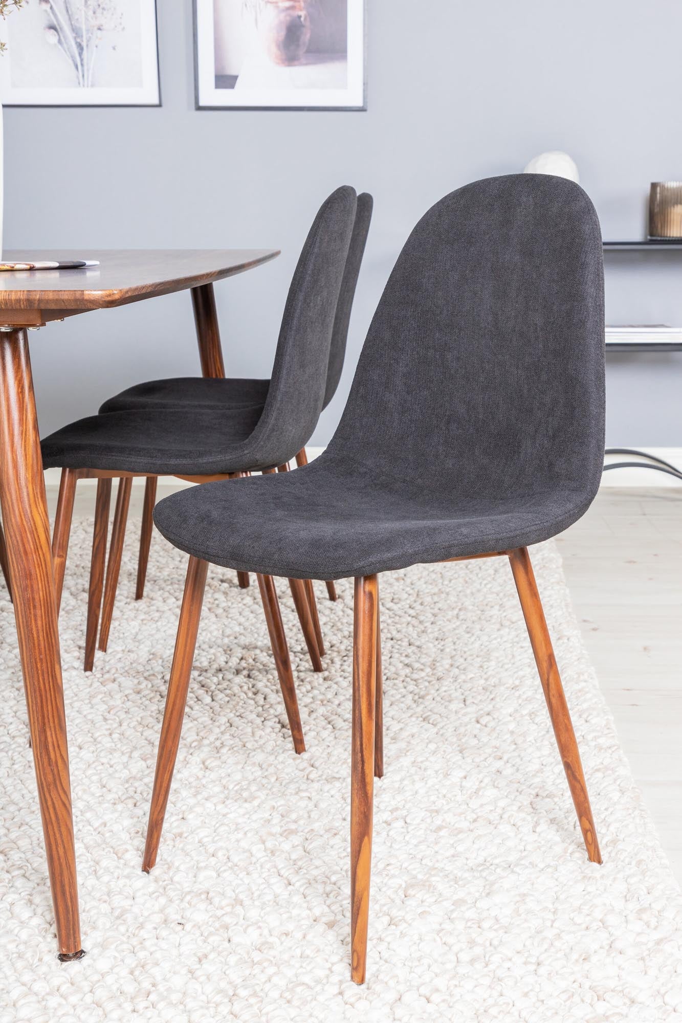 Polar Esszimmerset + Polar 180cm/6St. in Schwarz, Natur präsentiert im Onlineshop von KAQTU Design AG. Esszimmerset ist von Venture Home
