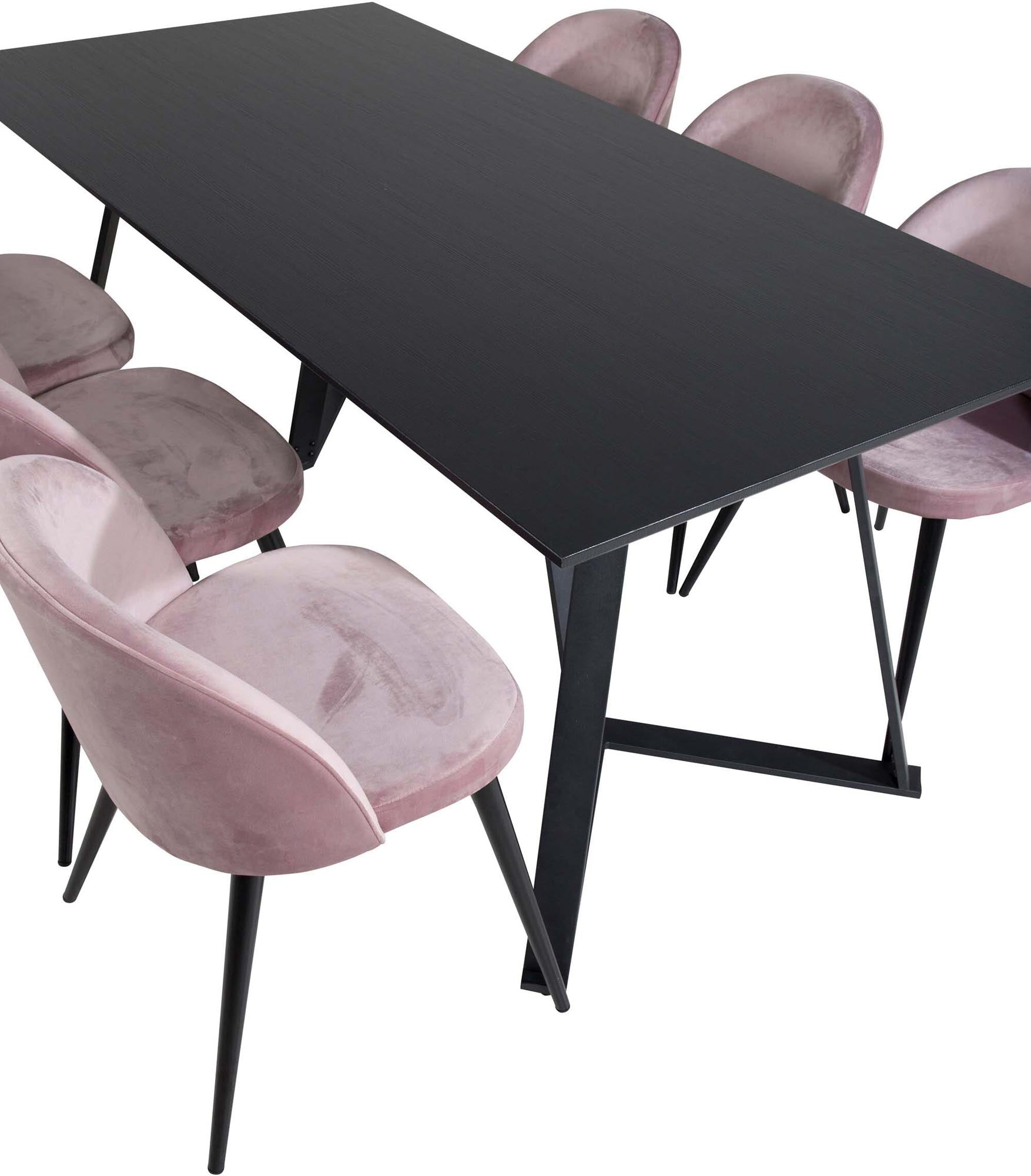 Marina Esszimmerset Velvet: Eleganz und Komfort für gesellige Anlässe. Ideal für bis zu 6 Personen, pflegeleicht und stilvoll.