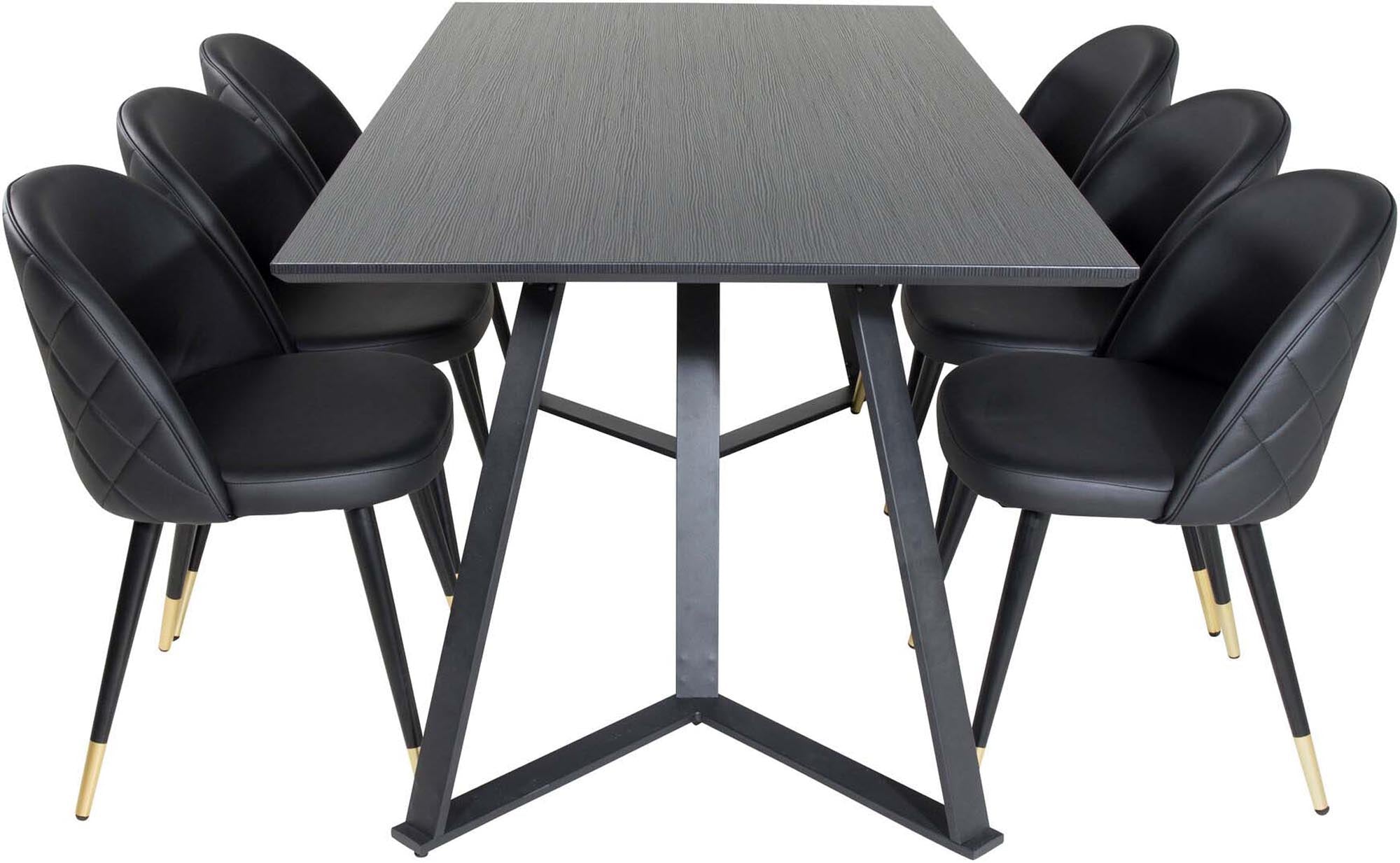 Entdecken Sie das Marina Esszimmerset Velvet 180cm/6St. von Venture Home – ein stilvolles Ensemble für gesellige Abende und festliche Anlässe.