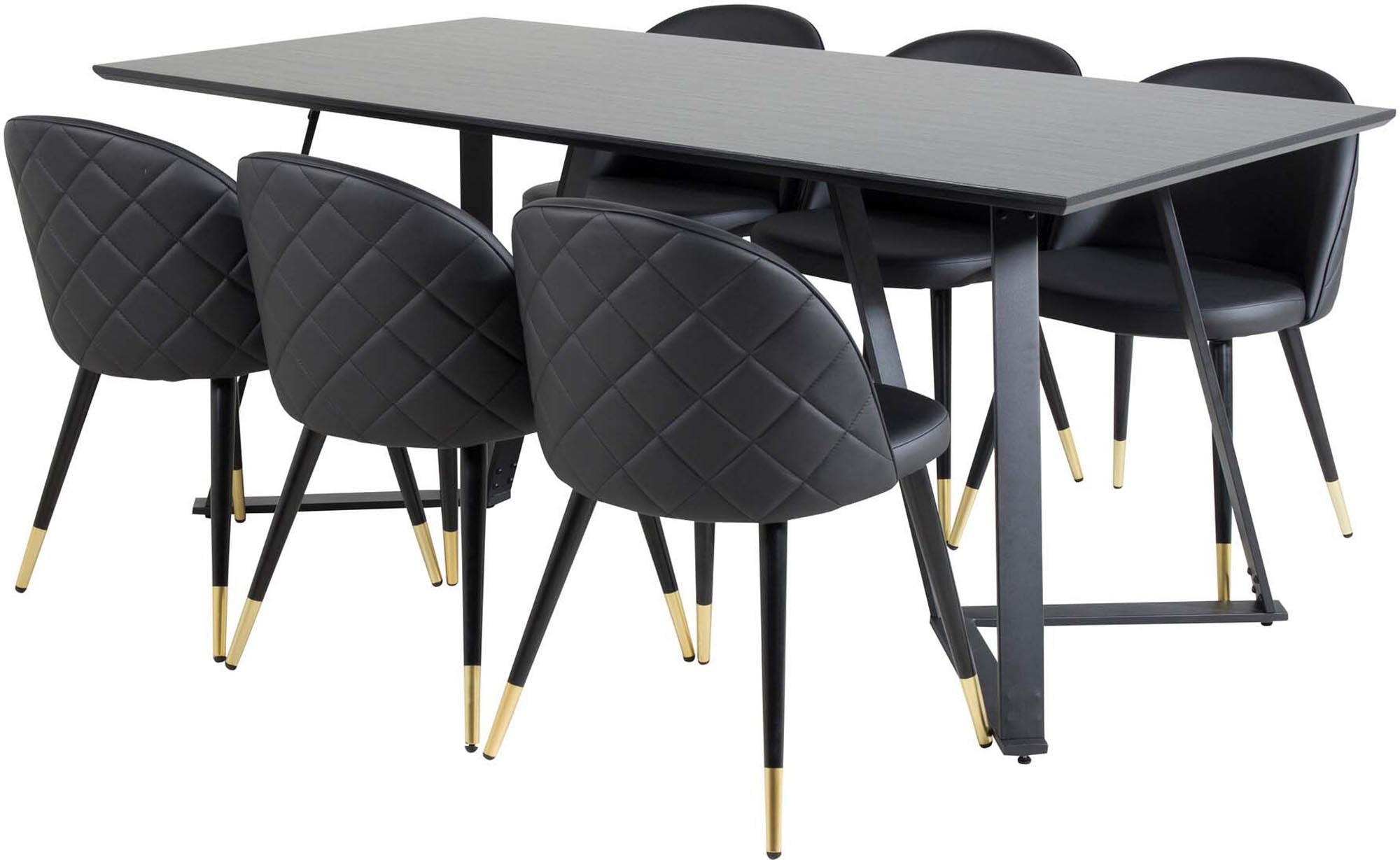 Entdecken Sie das Marina Esszimmerset Velvet 180cm/6St. von Venture Home – ein stilvolles Ensemble für gesellige Abende und festliche Anlässe.