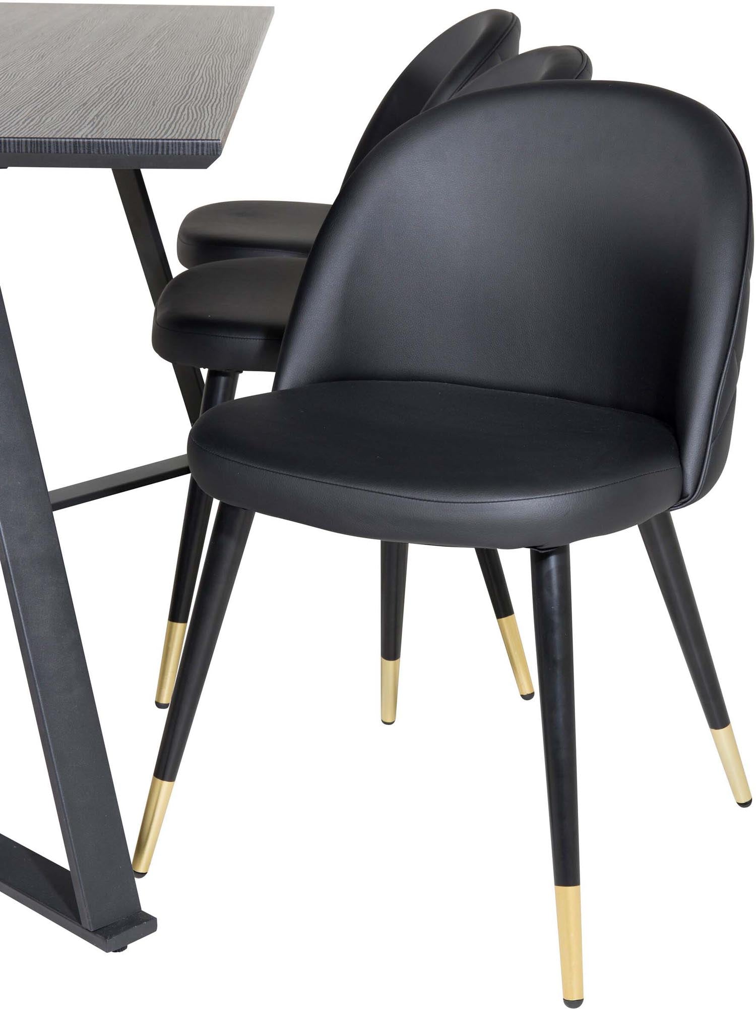 Erleben Sie Komfort und Eleganz mit dem Marina Esszimmerset Velvet 180cm/6St. von Venture Home – ideal für unvergessliche Momente mit Familie und Freunden.