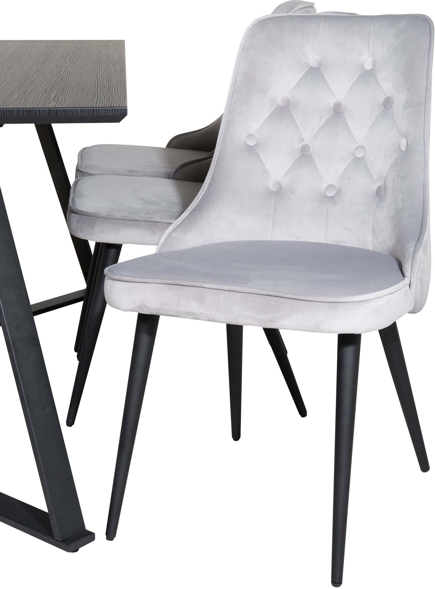 Erleben Sie Komfort und Eleganz mit dem Marina Esszimmerset Velvet 180cm/6St. von Venture Home – perfekt für unvergessliche Momente mit Freunden und Familie.