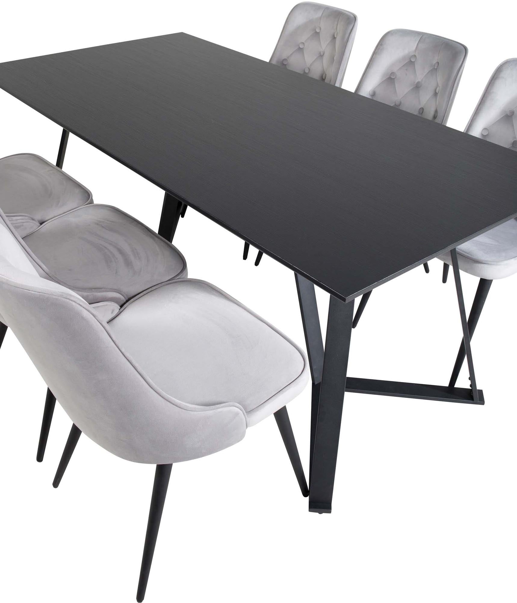 Entdecken Sie das Marina Esszimmerset Velvet 180cm/6St. von Venture Home – ein stilvolles Ensemble für gesellige Abende und festliche Anlässe.