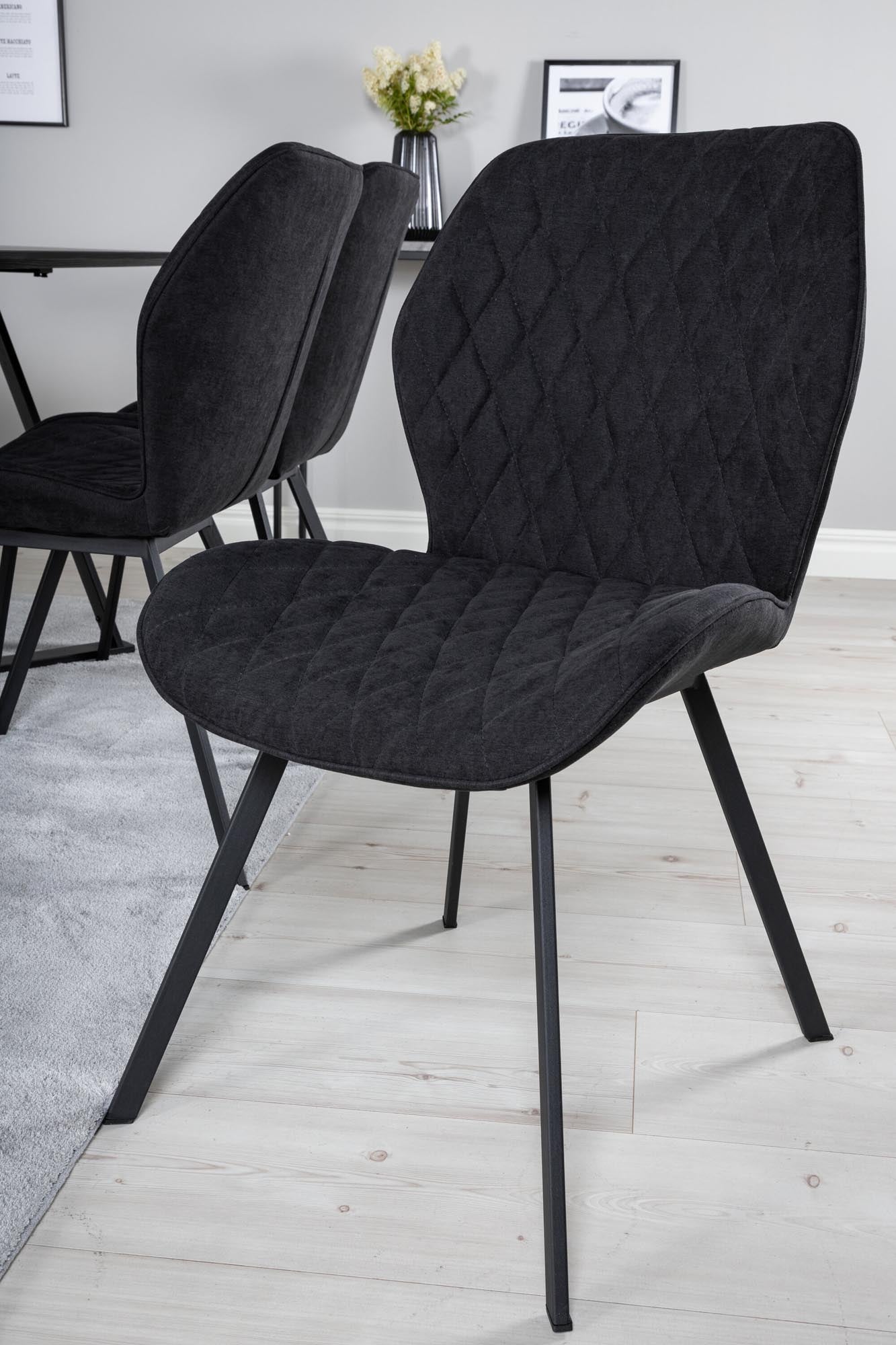Marina Esszimmerset Gemma 180cm/6St. in Schwarz präsentiert im Onlineshop von KAQTU Design AG. Esszimmerset ist von Venture Home