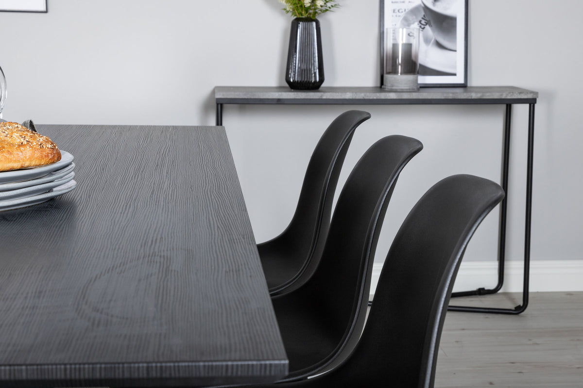 Marina Esszimmerset Polar Plastic 180cm/6St. in Schwarz präsentiert im Onlineshop von KAQTU Design AG. Esszimmerset ist von Venture Home