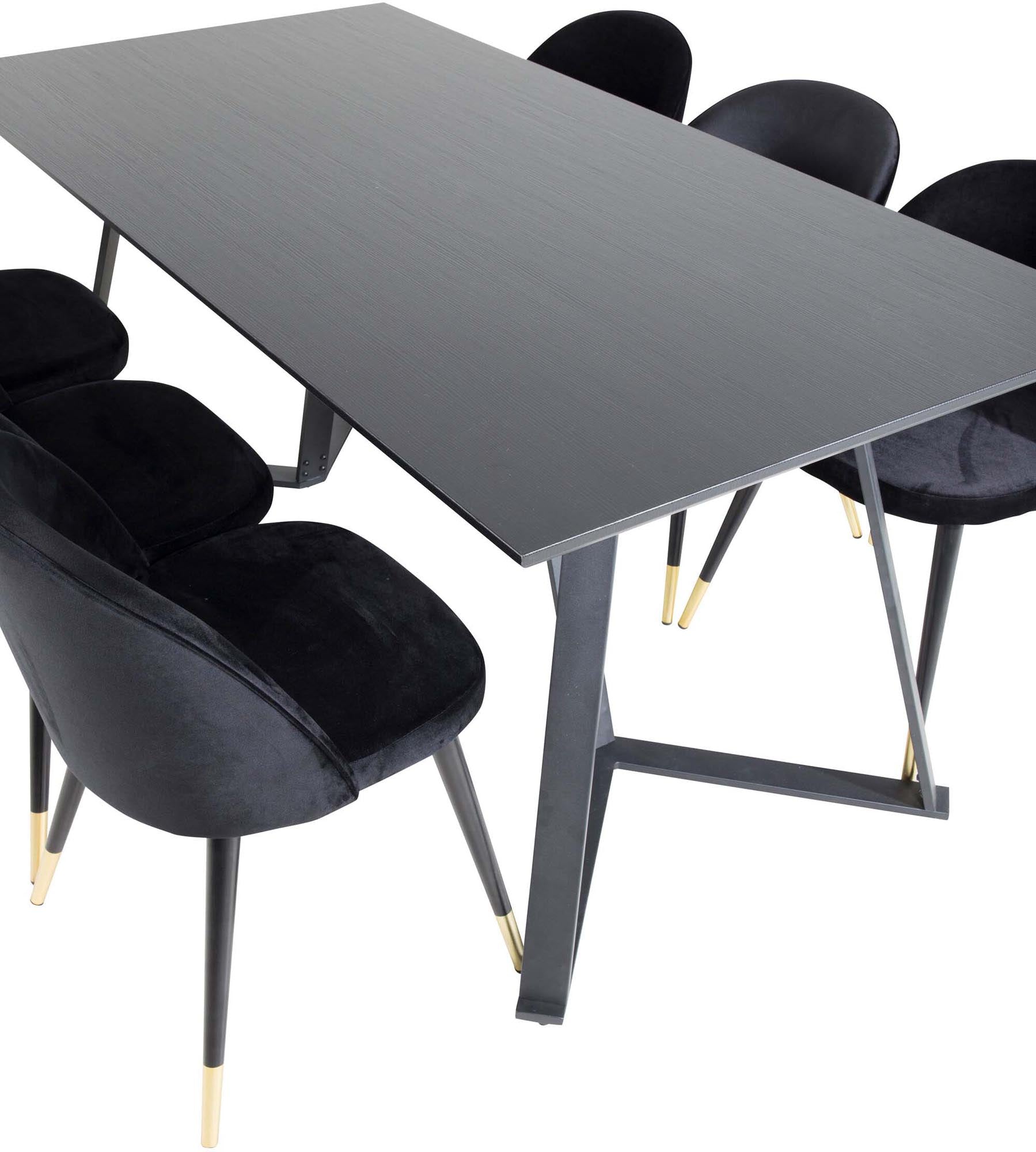 Elegantes Marina Esszimmerset Velvet: Komfort und Stil vereint.