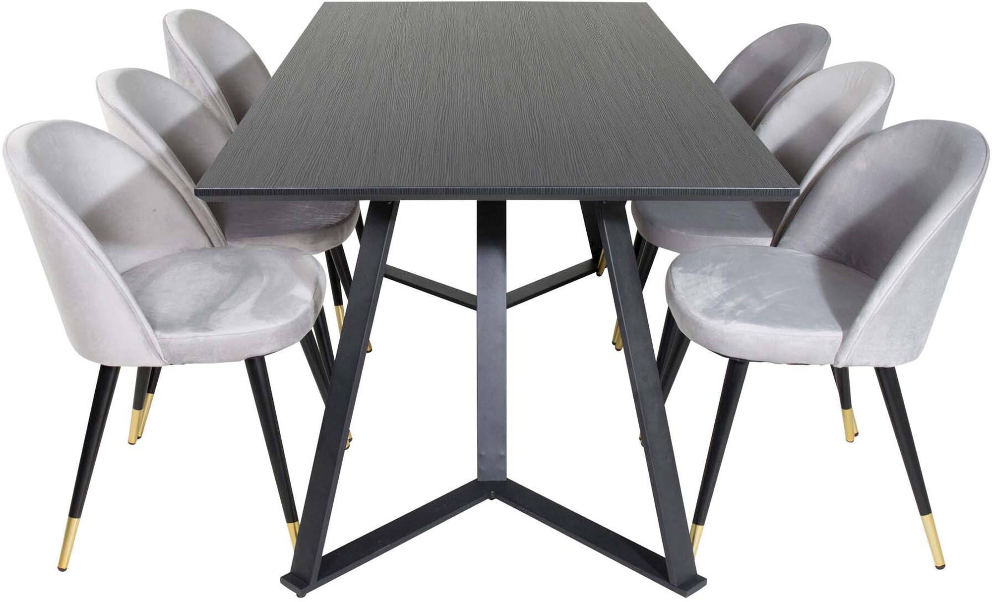 Entdecken Sie das Marina Esszimmerset Velvet 180cm/6St. von Venture Home – ein stilvolles Ensemble für gesellige Abende und festliche Anlässe.