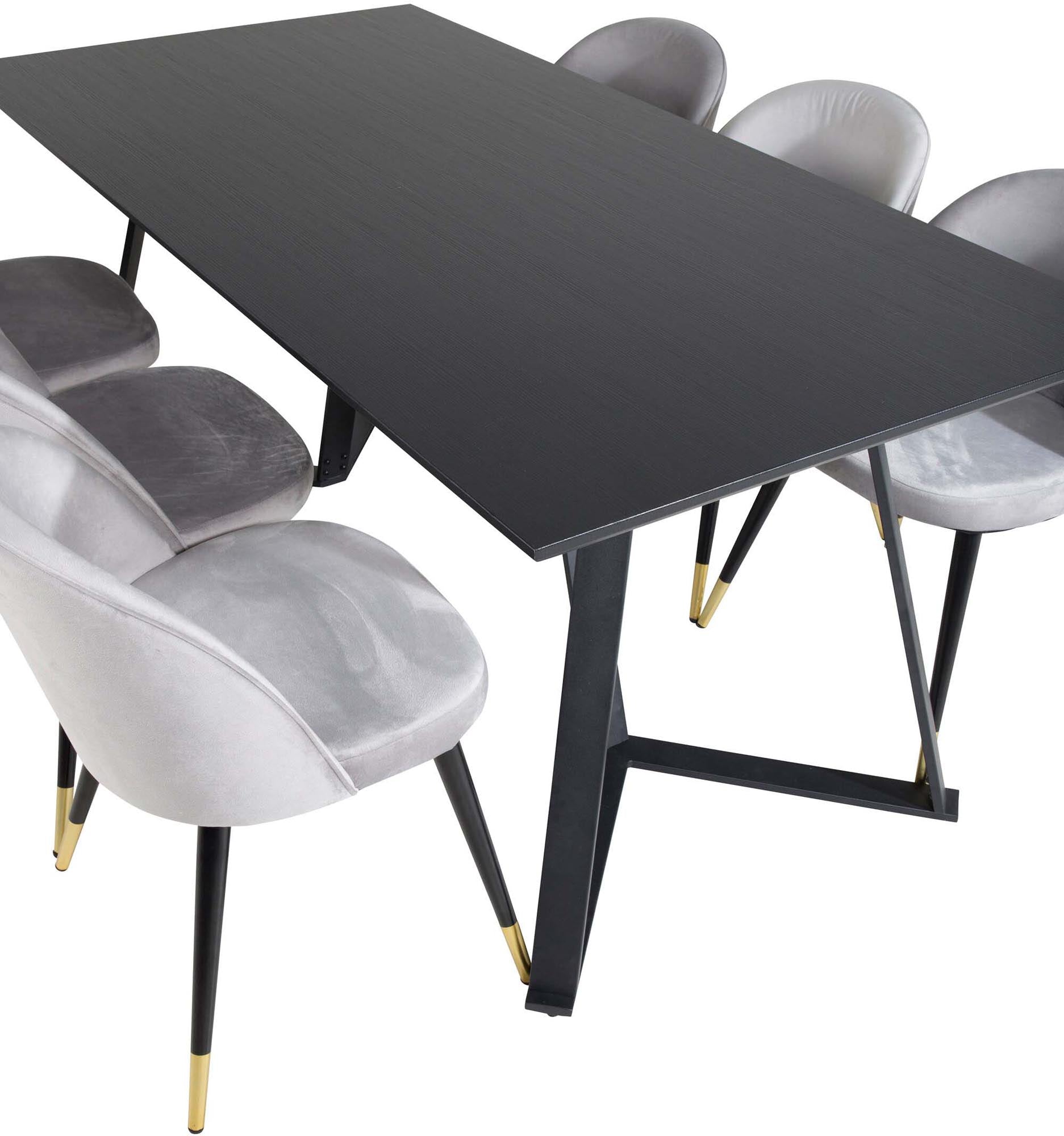 Elegantes Marina Esszimmerset Velvet: Komfort und Stil vereint.