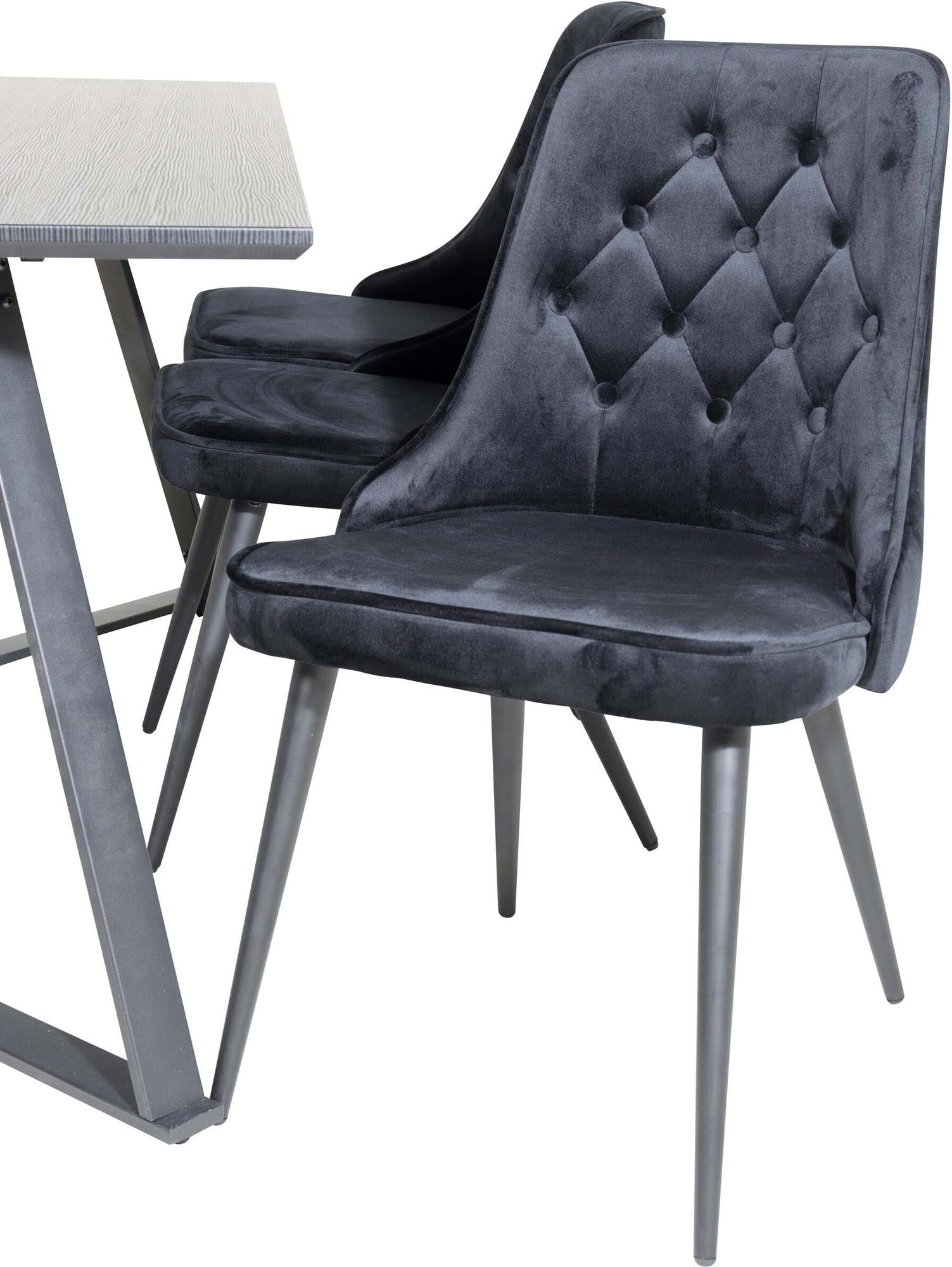 Erleben Sie stilvolle Essmomente mit dem Marina Esszimmerset Velvet von Venture Home – ein elegantes Set für bis zu 6 Personen, das Komfort und Design vereint.