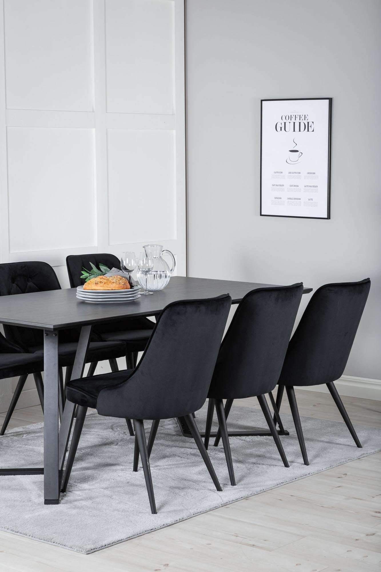 Marina Esszimmerset Velvet: Elegantes Design und Komfort für gesellige Abende mit bis zu 6 Personen. Ideal für stilvolle Esszimmer.