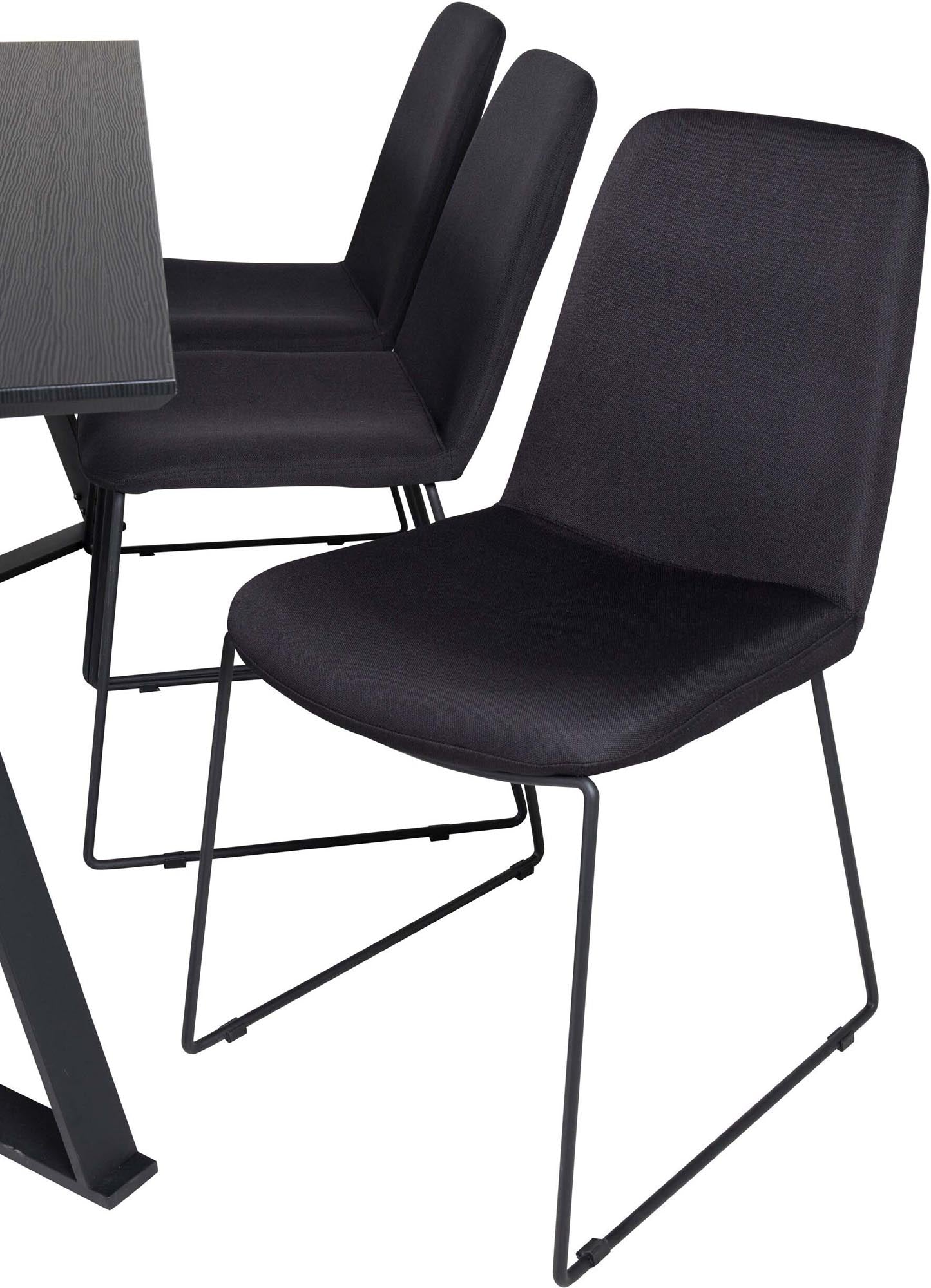 Marina Esszimmerset Muce 180cm/6St. in Schwarz präsentiert im Onlineshop von KAQTU Design AG. Esszimmerset ist von Venture Home