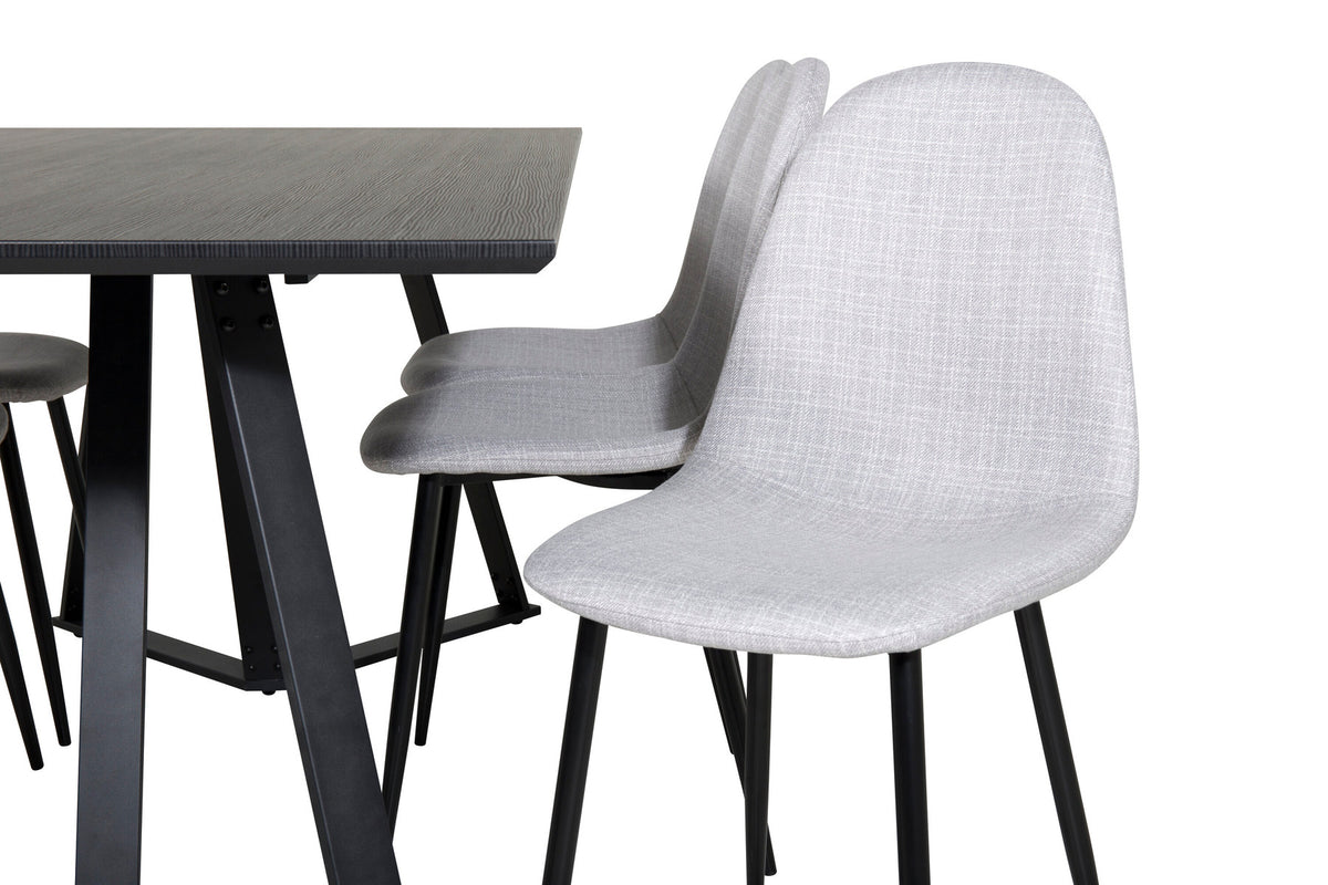 Marina Esszimmerset Polar 180cm/6St. in Schwarz / Grau präsentiert im Onlineshop von KAQTU Design AG. Esszimmerset ist von Venture Home