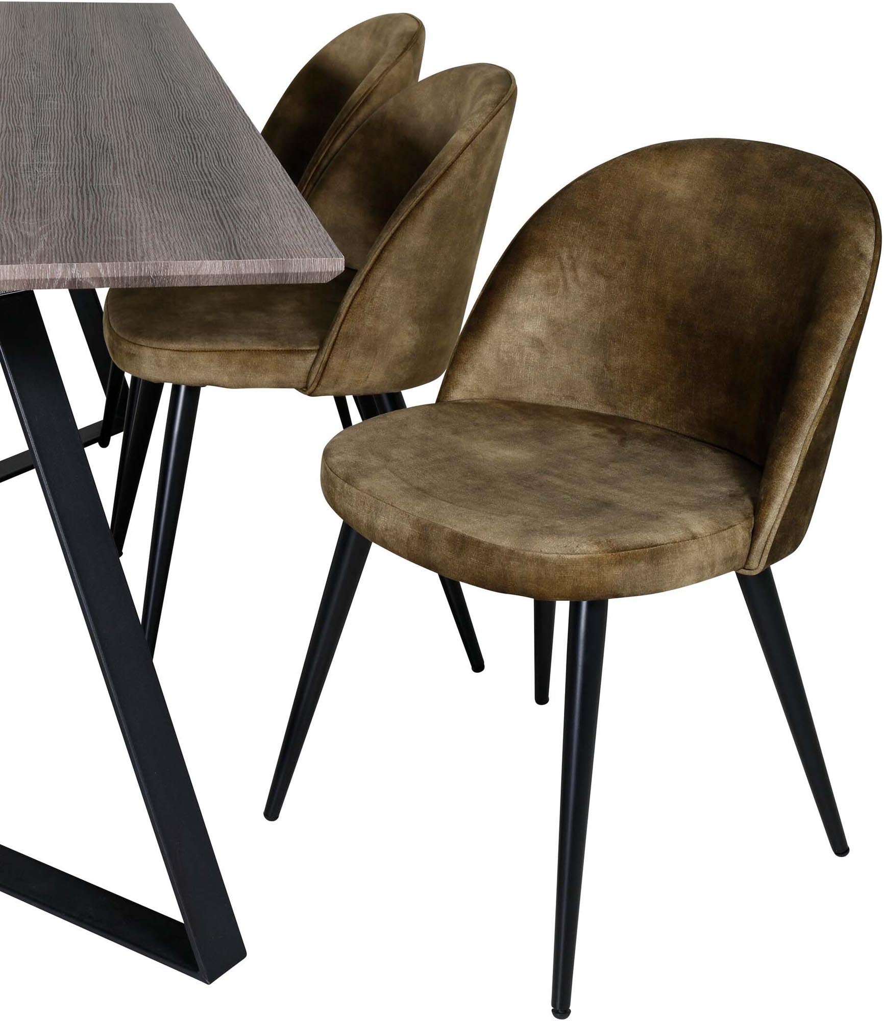 Elegantes Marina Esszimmerset Velvet: Komfort und Stil vereint.