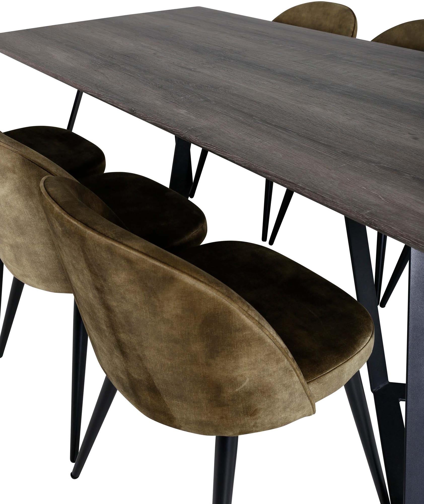 Entdecken Sie das Marina Esszimmerset Velvet 180cm/6St. von Venture Home – ein stilvolles Ensemble für gesellige Abende und festliche Anlässe.