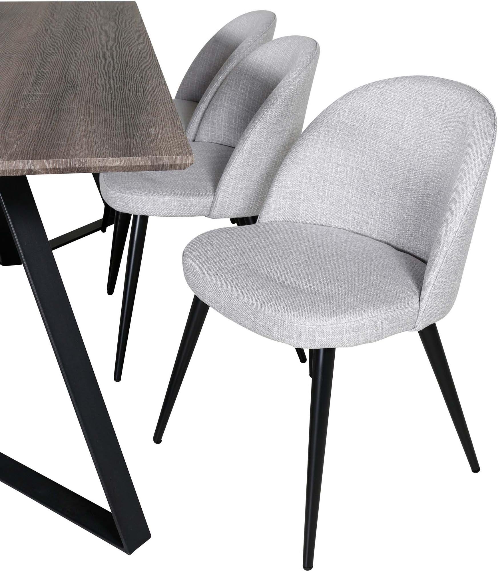 Entdecken Sie das Marina Esszimmerset Velvet 180cm/6St. von Venture Home – ein elegantes, komfortables Set für gesellige Runden und stilvolle Anlässe.