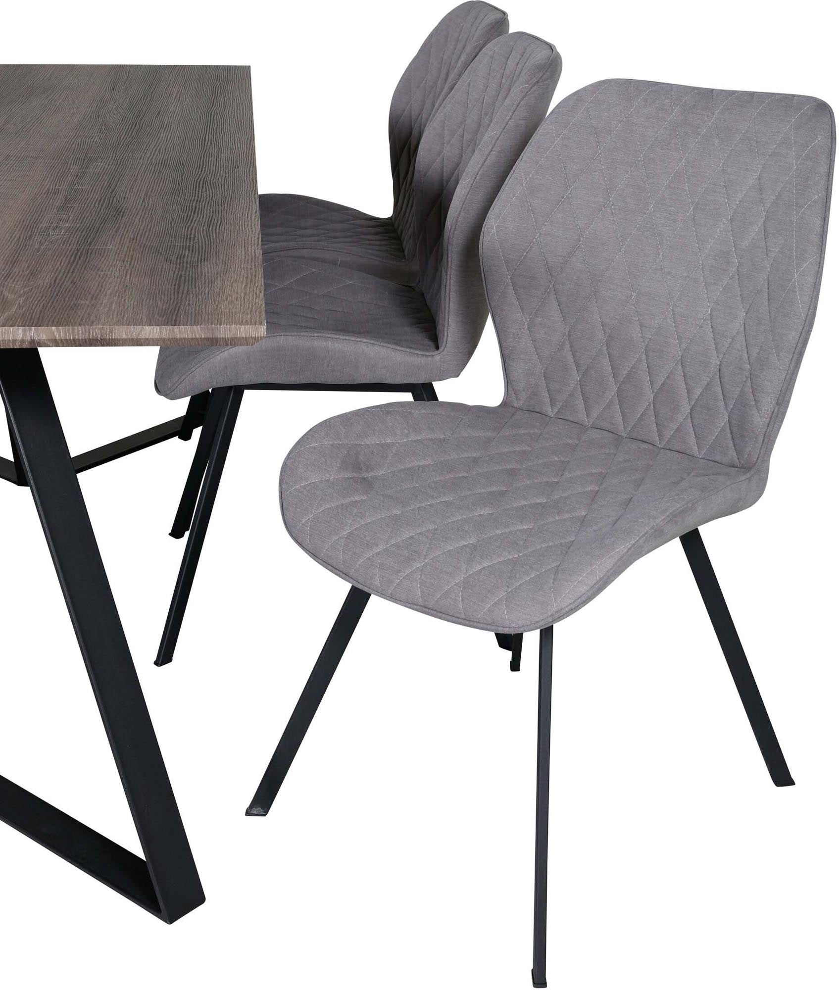 Marina Esszimmerset Gemma 180cm/6St. in Braun / Schwarz / Grau präsentiert im Onlineshop von KAQTU Design AG. Esszimmerset ist von Venture Home