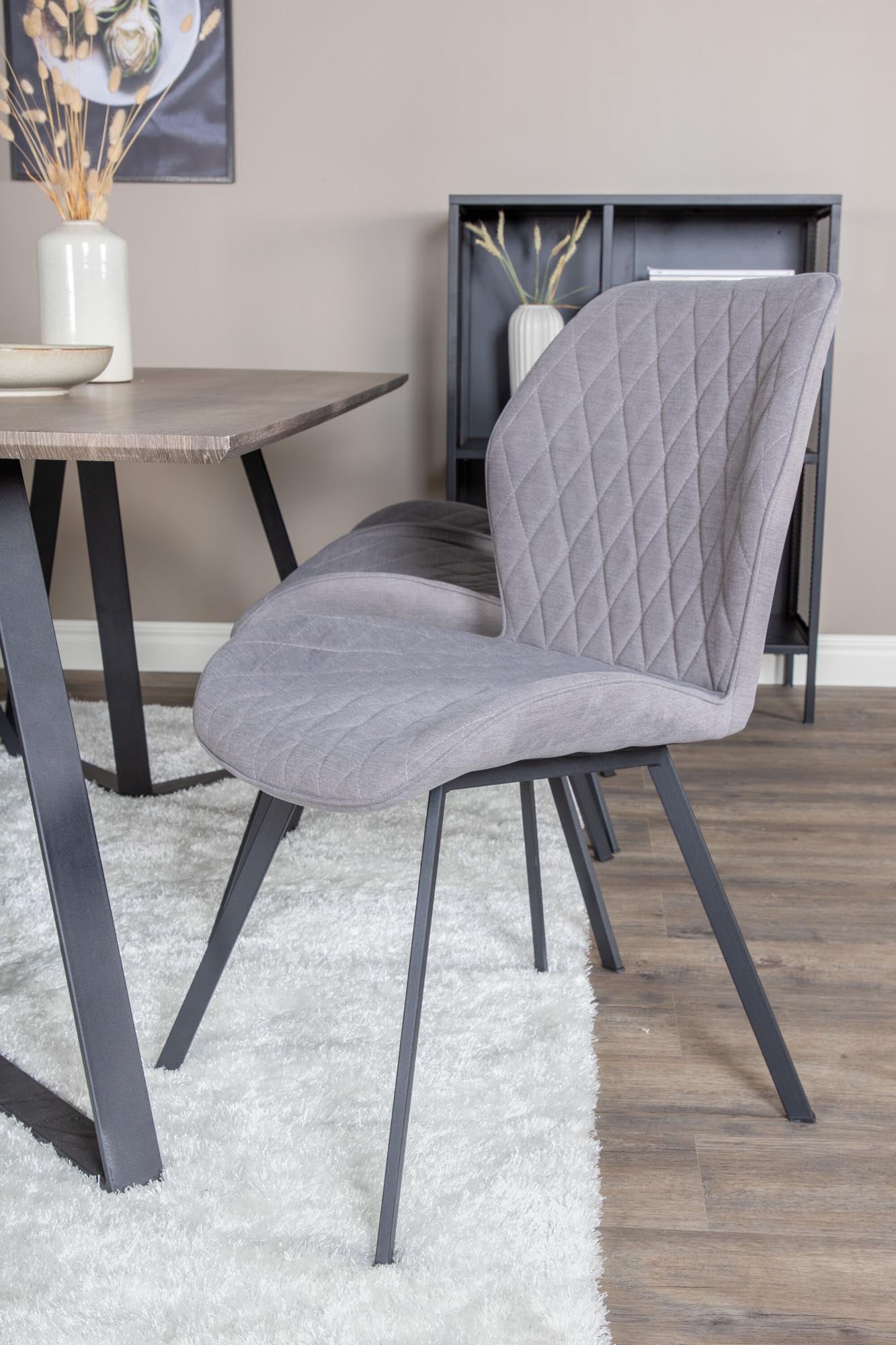Marina Esszimmerset Gemma 180cm/6St. in Braun / Schwarz / Grau präsentiert im Onlineshop von KAQTU Design AG. Esszimmerset ist von Venture Home