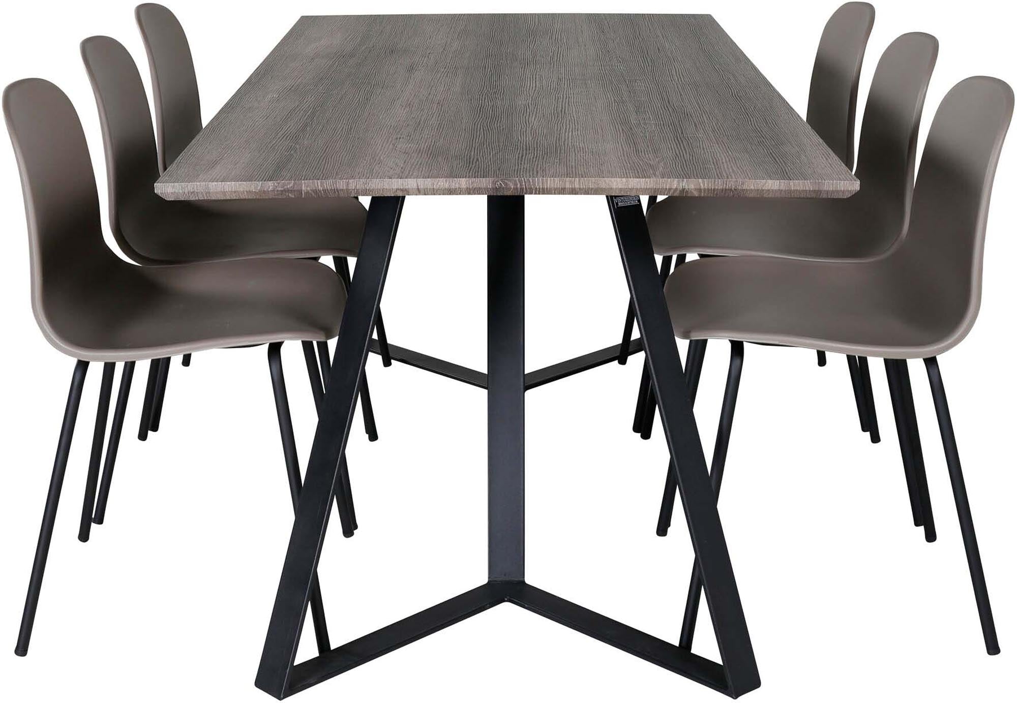 Entdecken Sie das stilvolle Esszimmerset Marina Arctic 180cm/6St. von Venture Home. Ergonomische Stühle und eleganter Tisch für gemütliche Familienessen.