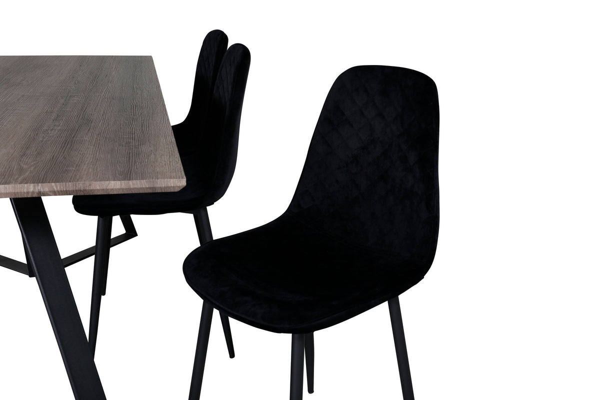 Marina Esszimmerset Polar Diamond 180cm/6St. in Schwarz präsentiert im Onlineshop von KAQTU Design AG. Esszimmerset ist von Venture Home