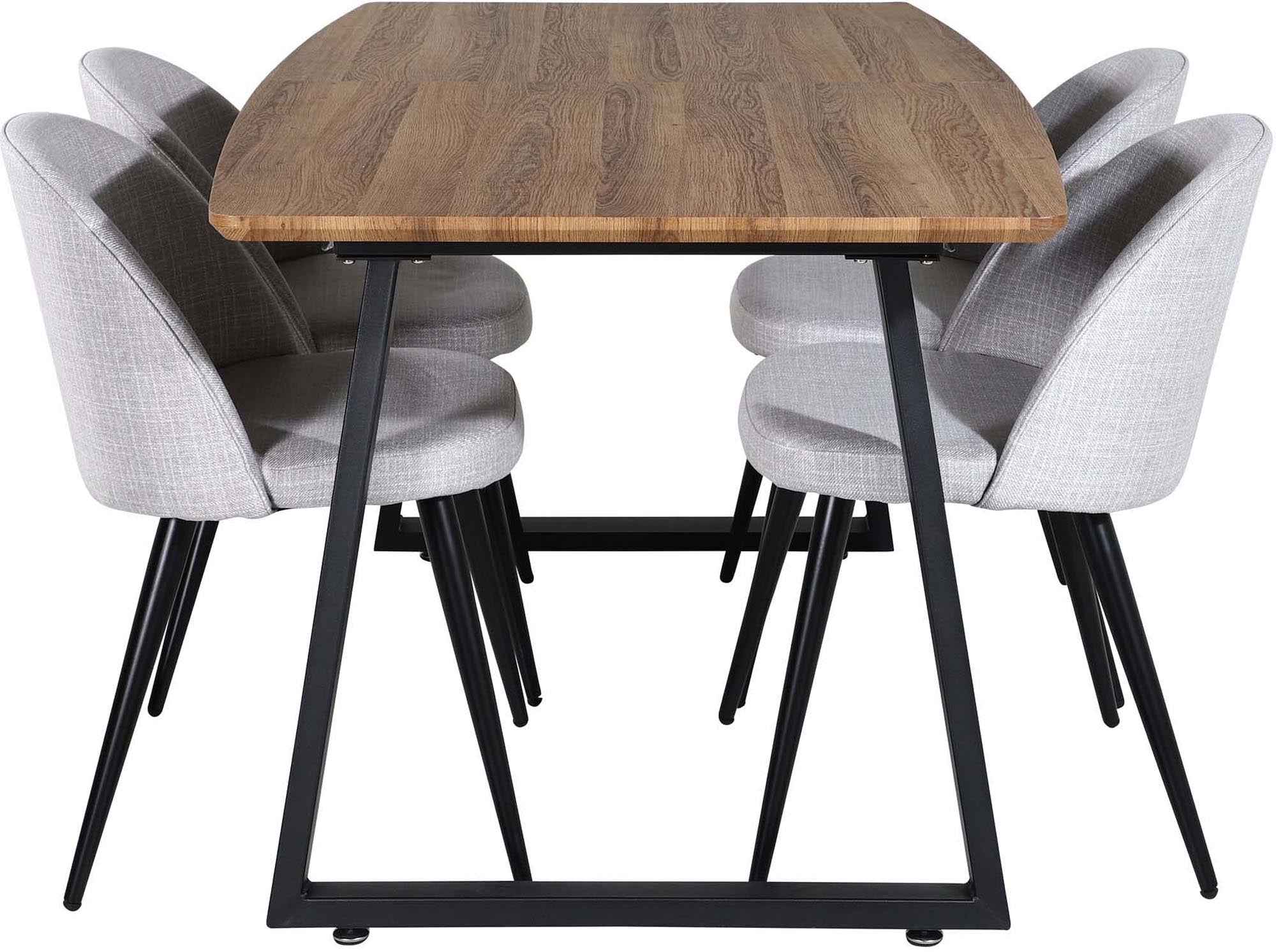 Entdecken Sie das elegante Inca Esszimmerset von Venture Home: Ausziehbar, luxuriöse Samtstühle und ideal für gesellige Abende mit bis zu 8 Personen.