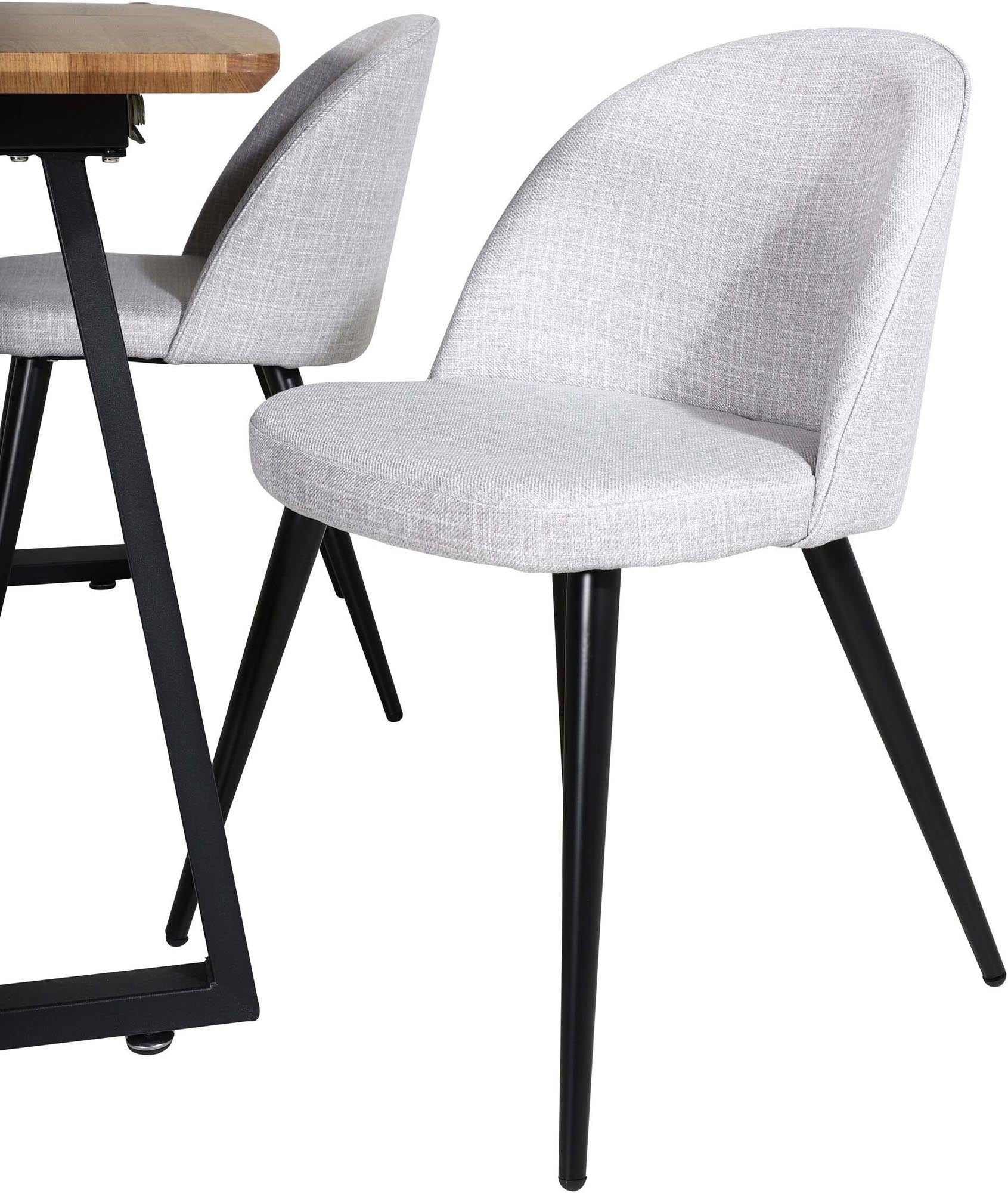 Inca Esszimmerset: Eleganter, erweiterbarer Esstisch mit luxuriösen Samt-Stühlen für unvergessliche Mahlzeiten und gesellige Zusammenkünfte.