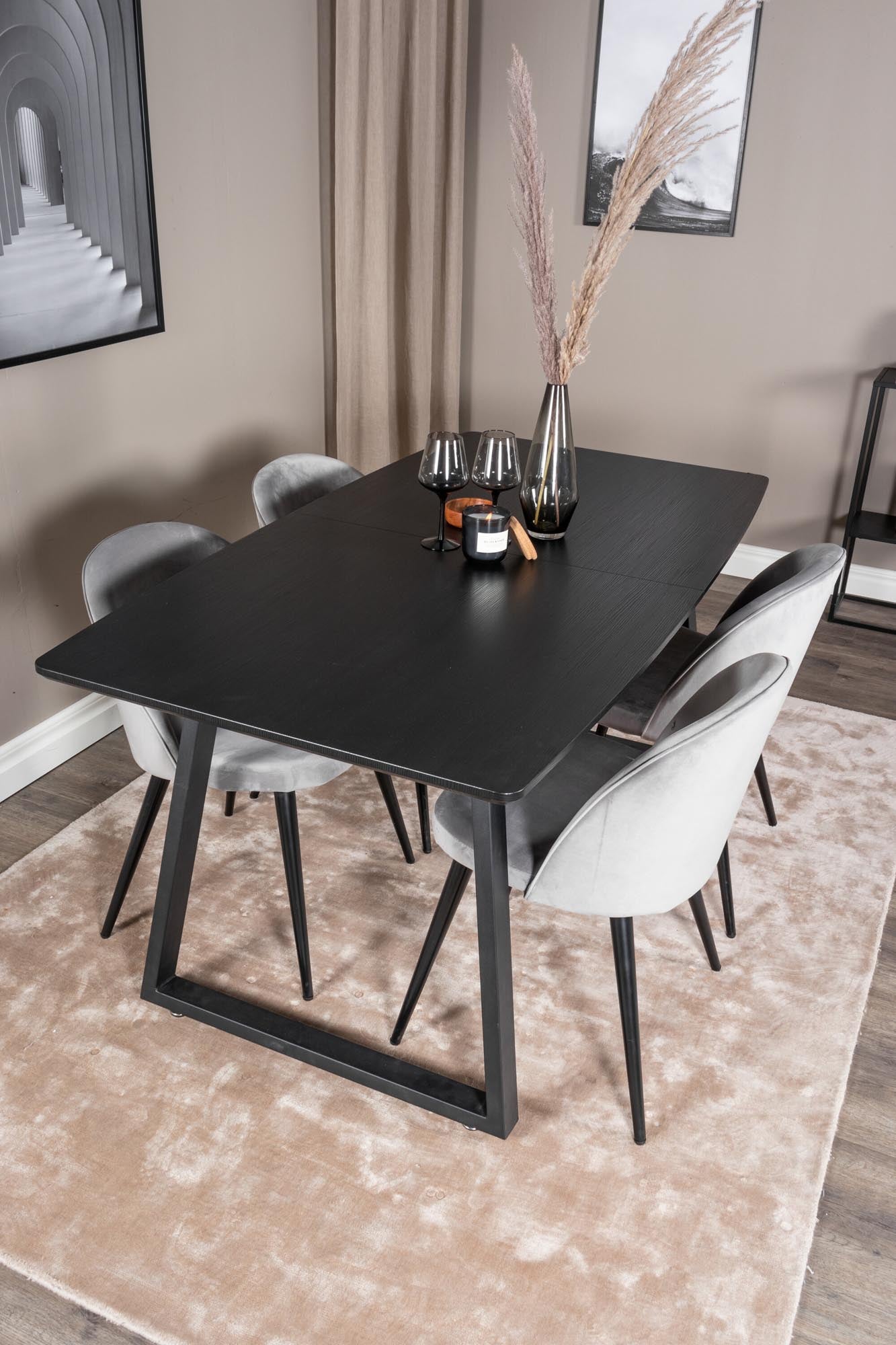 Elegantes Inca Esszimmerset: Ausziehbar, samtig, für stilvolle Abende.