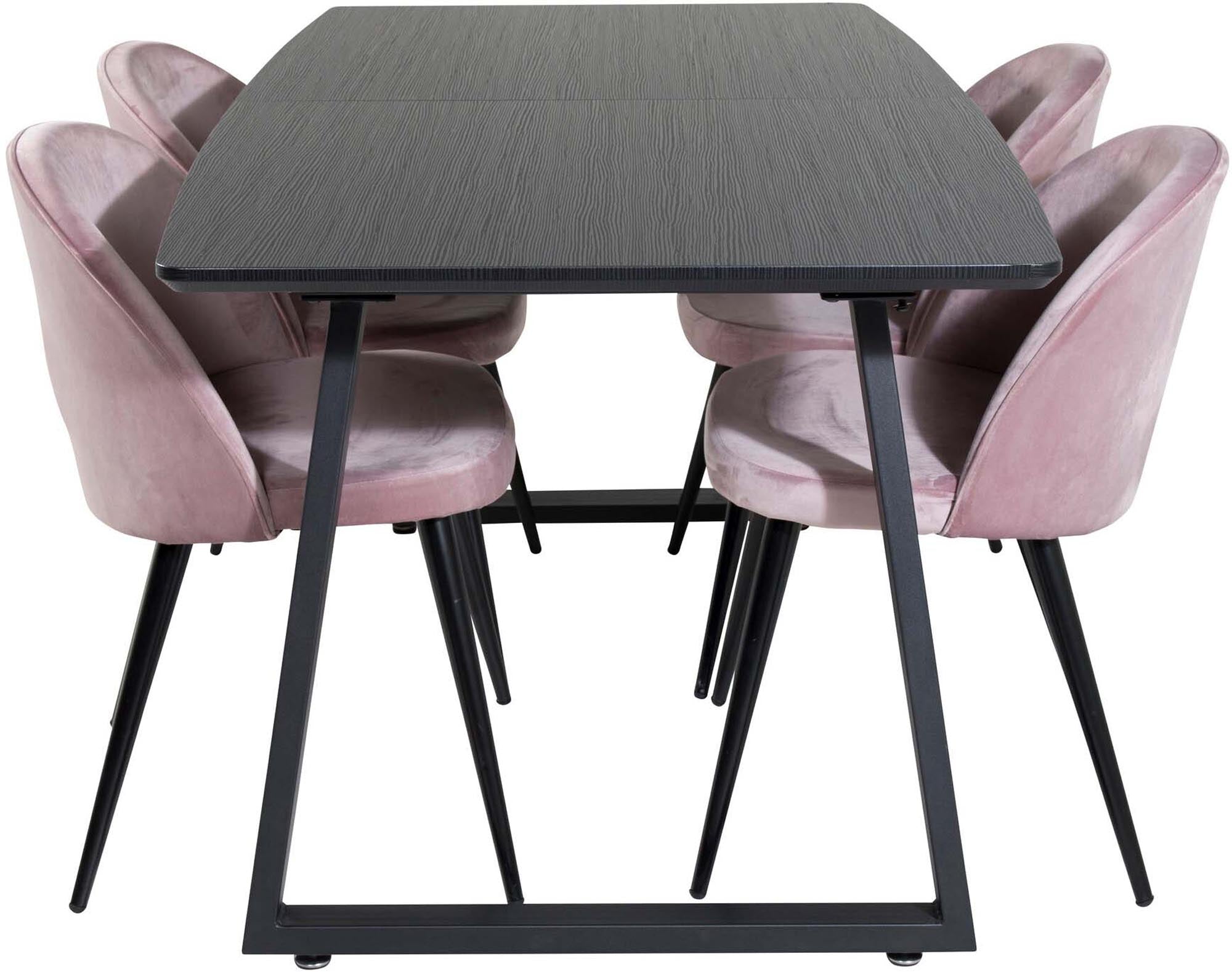 Inca Esszimmerset: Ausziehbar, luxuriöse Samtstühle, ideal für gesellige Anlässe. Stilvolles Design für unvergessliche Momente.