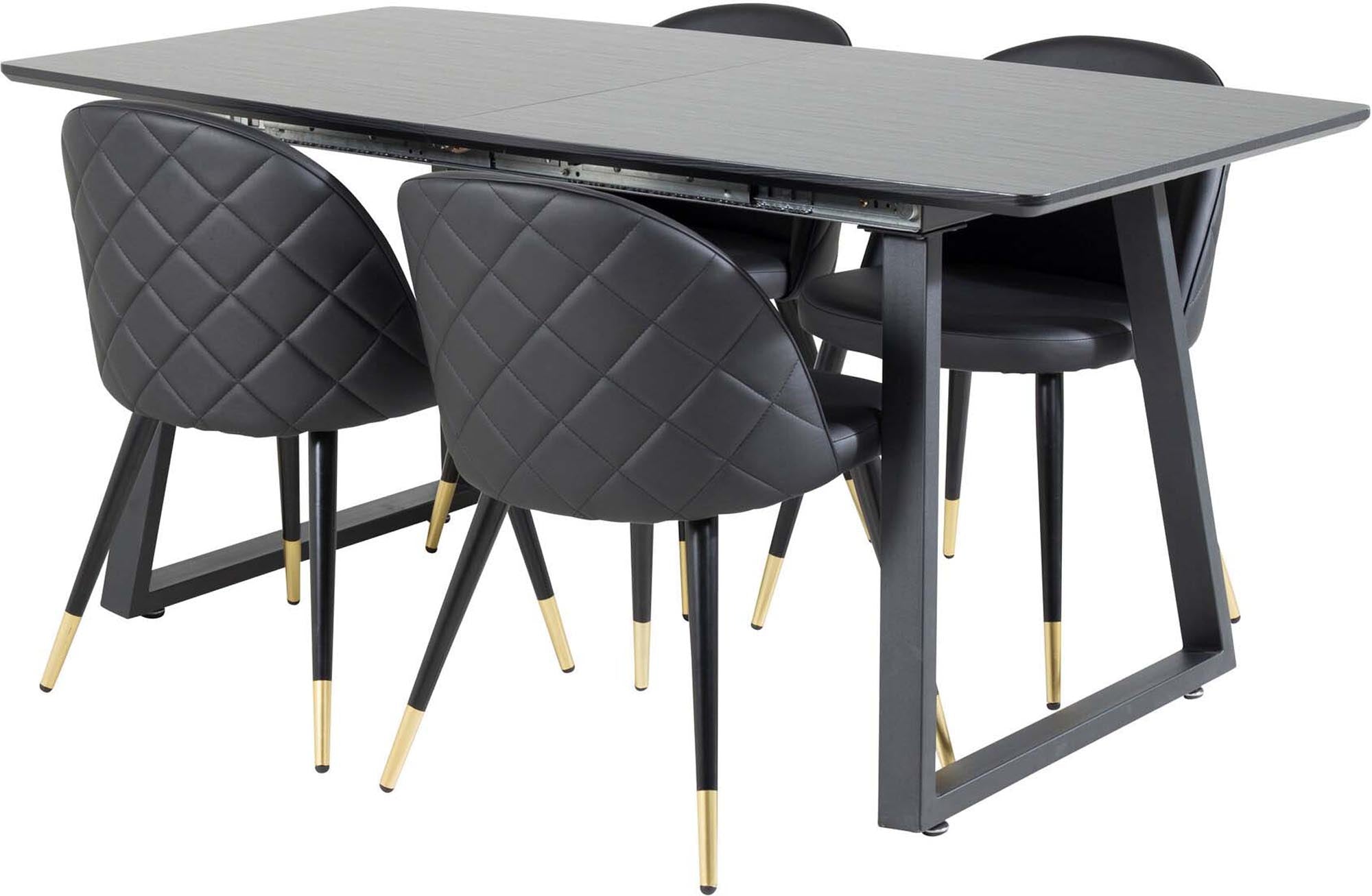 Inca Esszimmerset: Ausziehbar, luxuriöse Samtstühle, ideal für gesellige Anlässe. Stilvolles Design für unvergessliche Momente.