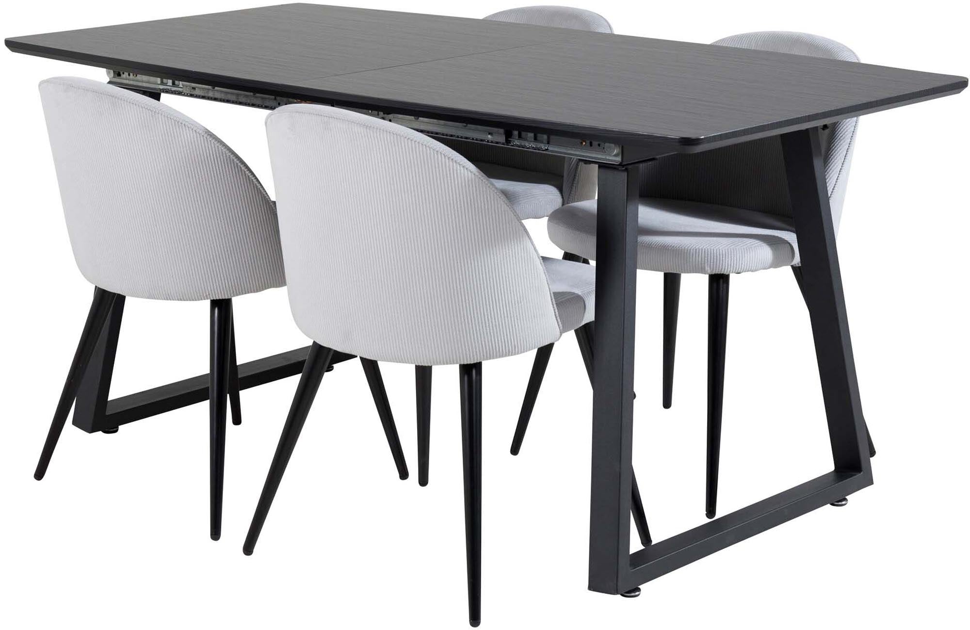 Inca Esszimmerset: Ausziehbar, luxuriöse Samtstühle, ideal für gesellige Anlässe. Stilvolles Design für unvergessliche Momente.