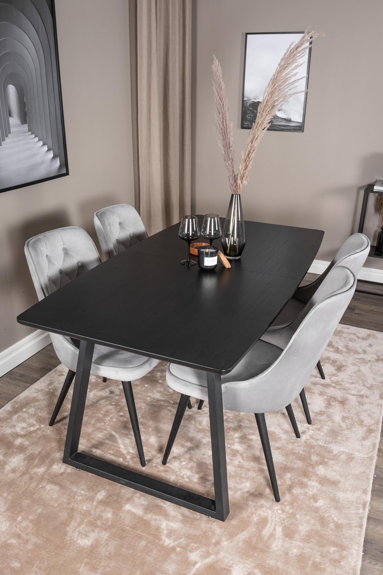 Elegantes Inca Esszimmerset: Ausziehbar, samtig, für stilvolle Abende.