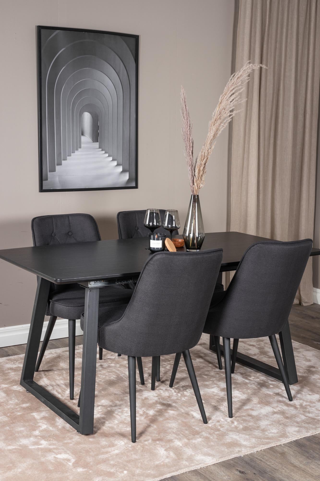 Inca Esszimmerset: Samtige Eleganz, ausziehbar für 4+ Gäste.