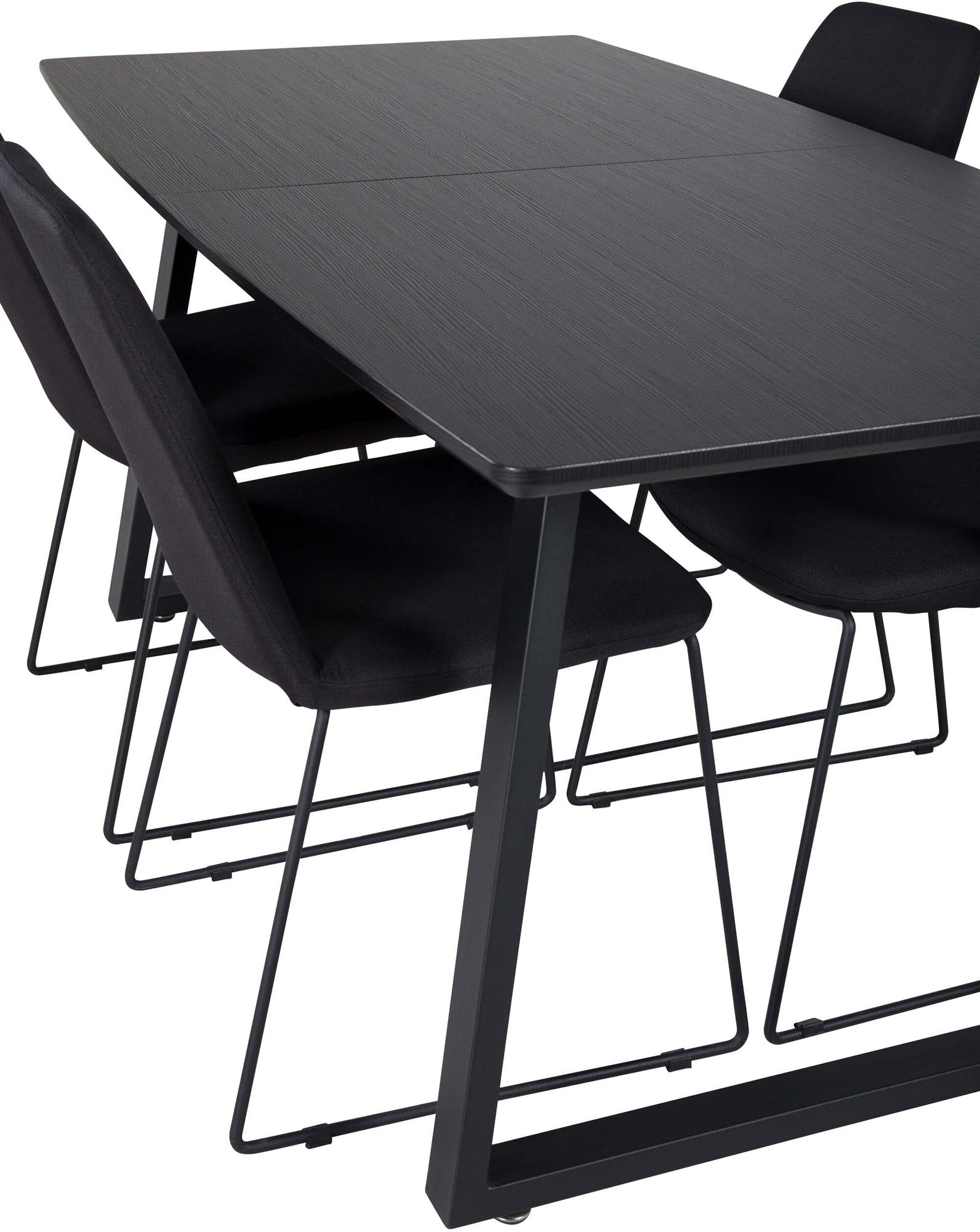 Inca Esszimmerset: Stilvolles, ausziehbares Design mit 160 cm Tisch und 4 bequemen Muce-Stühlen für unvergessliche Essmomente.