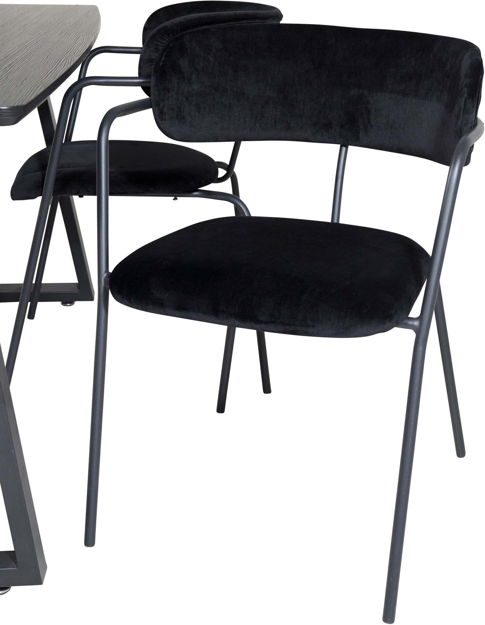 Inca Esszimmerset ausziehbar (Arrow) 160cm/4St. in Schwarz präsentiert im Onlineshop von KAQTU Design AG. Esszimmerset ist von Venture Home