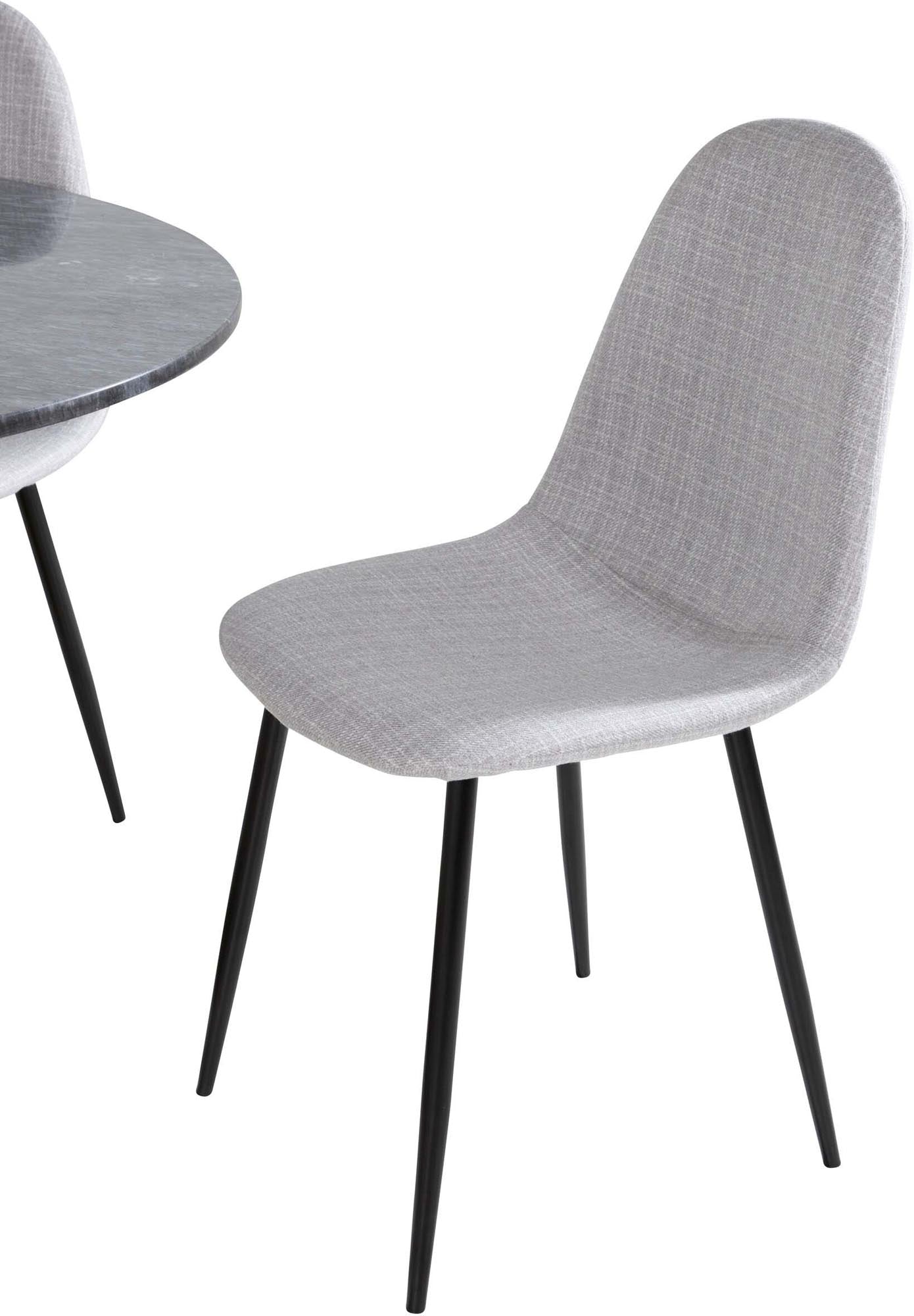 Estelle Esszimmerset + Polar ⌀106cm/4St. in Schwarz / Hellgrau präsentiert im Onlineshop von KAQTU Design AG. Esszimmerset ist von Venture Home