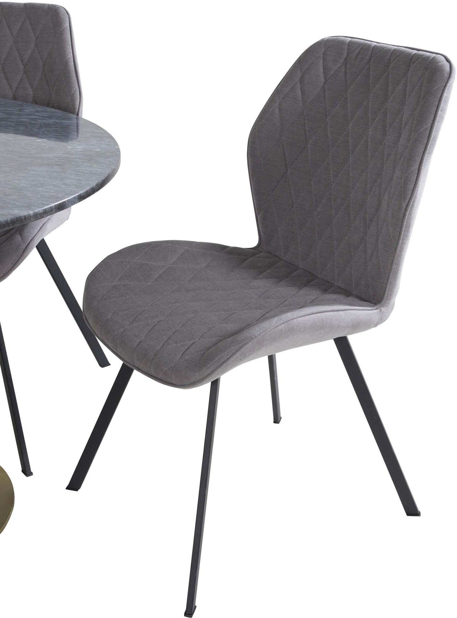 Estelle Esszimmerset + Gemma ⌀106cm/4St. in Grau / Schwarz präsentiert im Onlineshop von KAQTU Design AG. Esszimmerset ist von Venture Home