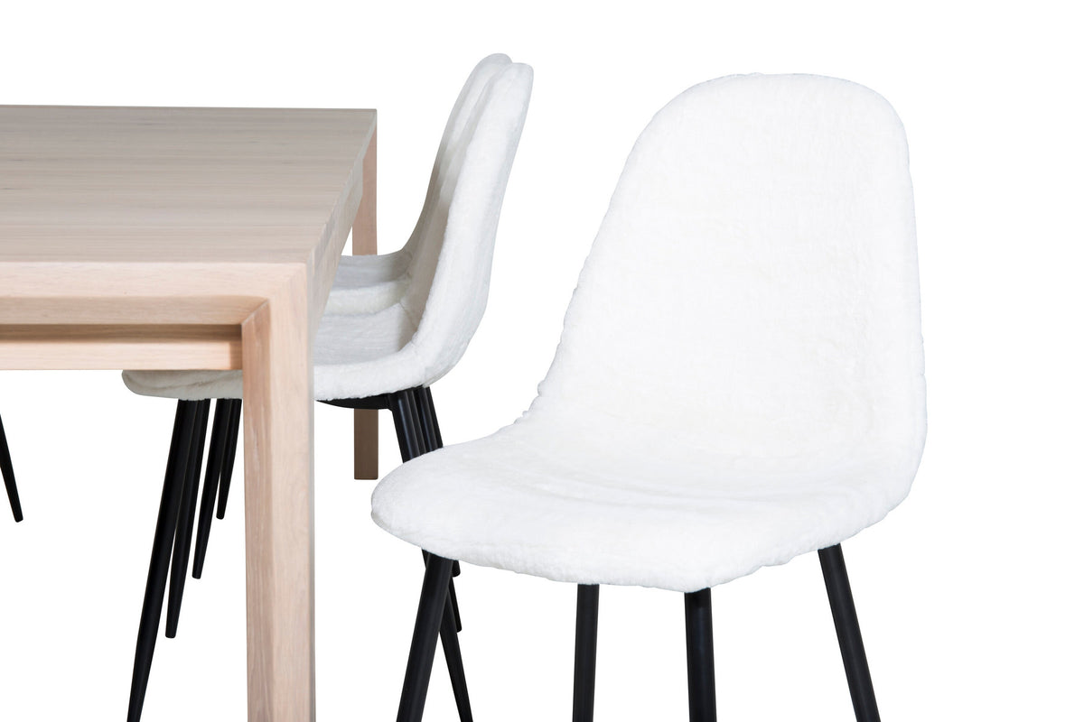 Slider Esszimmerset ausziehbar + Polar 170cm/6St. in Schwarz-Weiss präsentiert im Onlineshop von KAQTU Design AG. Esszimmerset ist von Venture Home