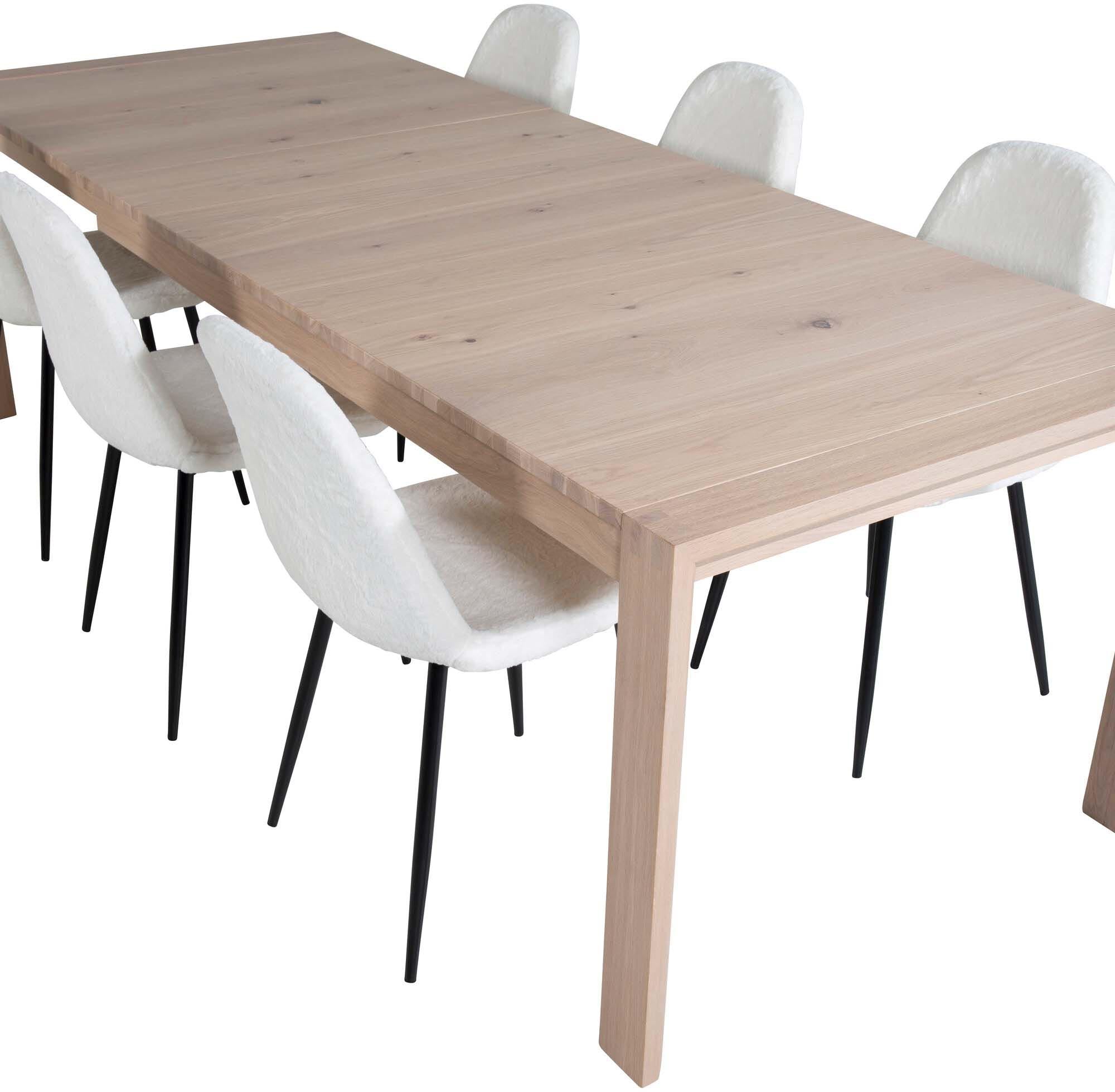 Slider Esszimmerset ausziehbar + Polar 170cm/6St. in Schwarz-Weiss präsentiert im Onlineshop von KAQTU Design AG. Esszimmerset ist von Venture Home