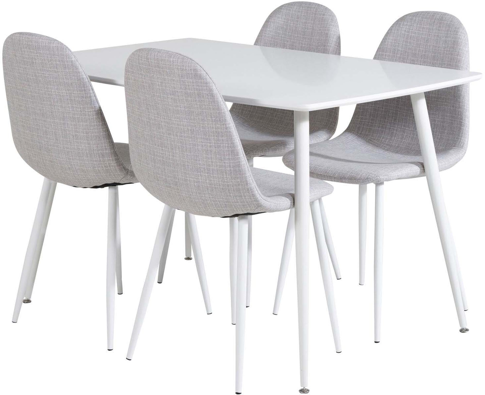 Modernes Polar Esszimmerset, 120cm Tisch, 4 Stühle, Venture Home.