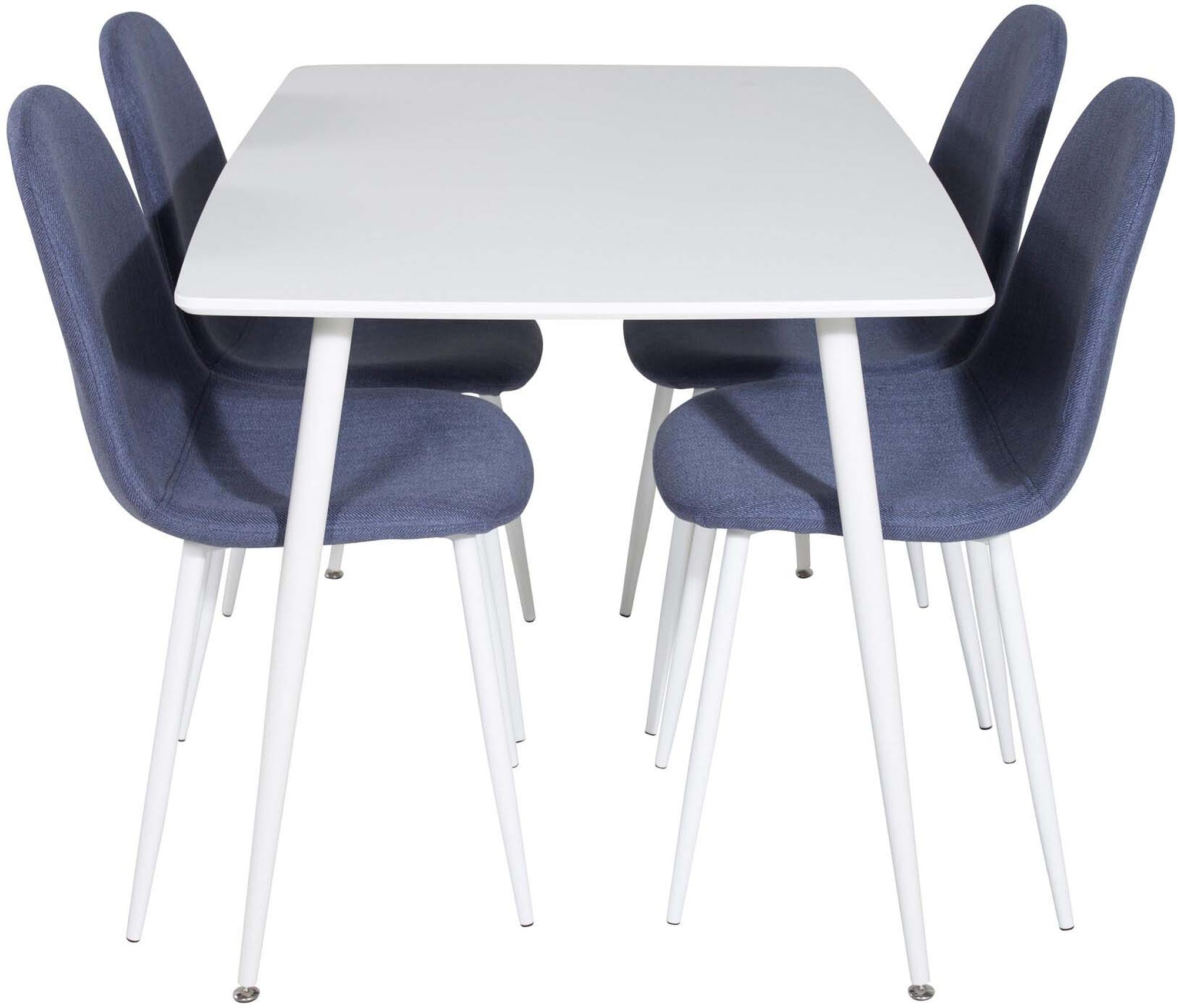 Elegantes Polar Esszimmerset: 120cm Tisch mit 4 Stühlen von Venture Home.