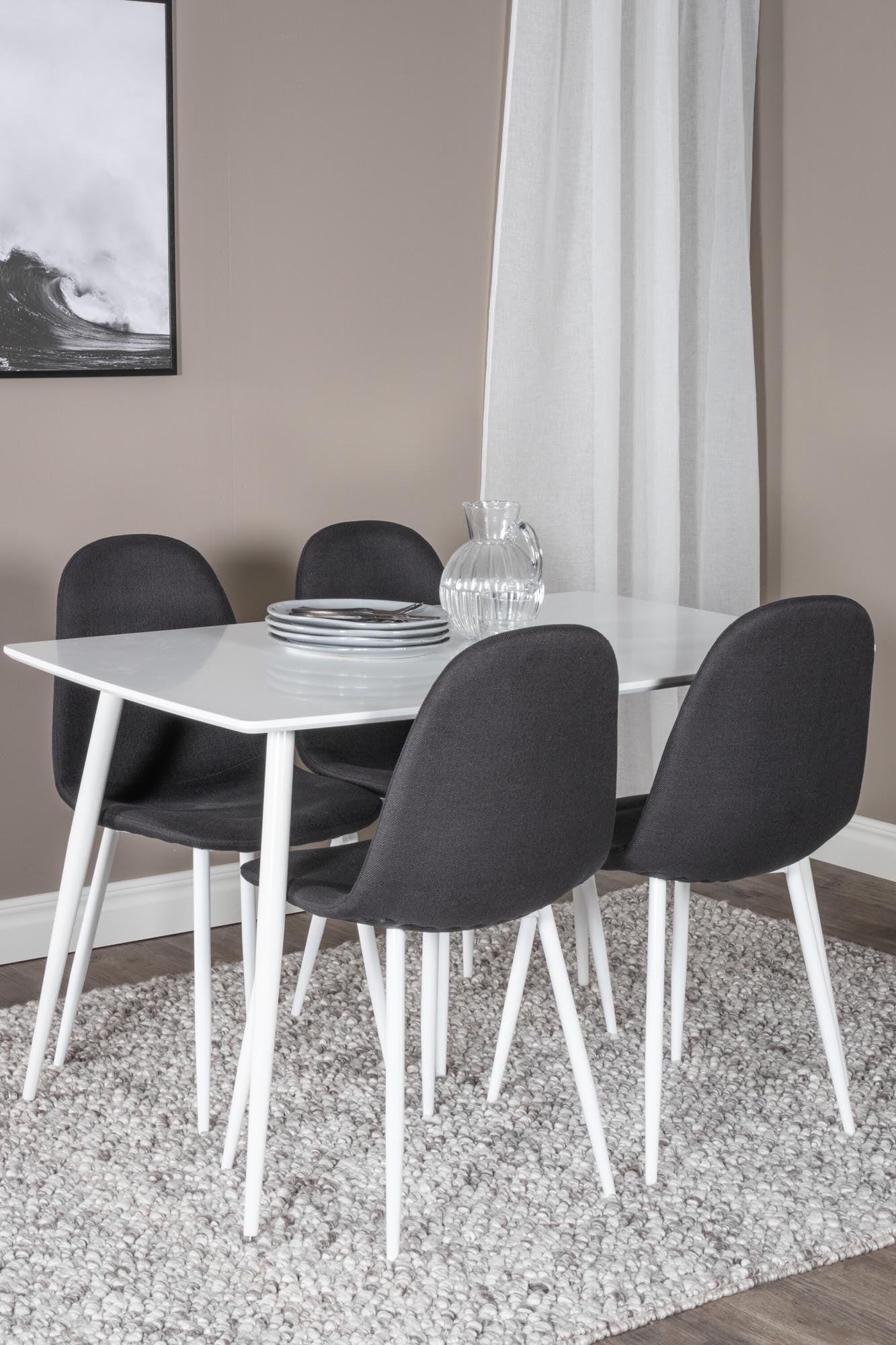 Polar Esszimmerset + Polar 120cm/4St. in Schwarz / Weiss präsentiert im Onlineshop von KAQTU Design AG. Esszimmerset ist von Venture Home