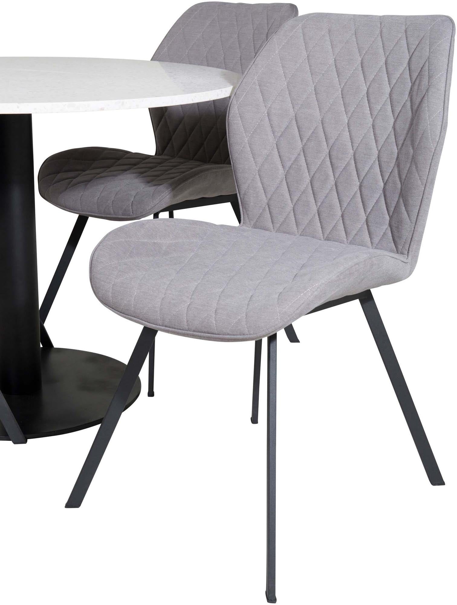 Razzia Esszimmerset + Gemma ⌀106cm/4St. in Schwarzgrau präsentiert im Onlineshop von KAQTU Design AG. Esszimmerset ist von Venture Home