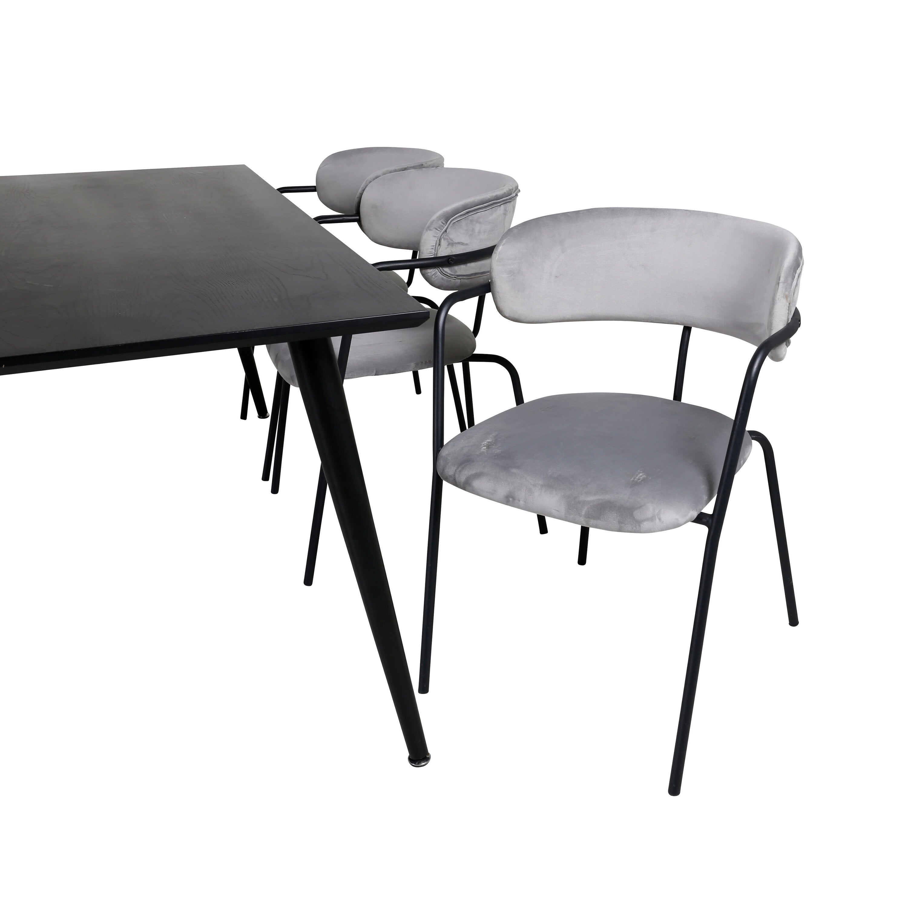 Dipp Esszimmerset + Arrow 180cm/6St. in Schwarz / Grau präsentiert im Onlineshop von KAQTU Design AG. Esszimmerset ist von Venture Home