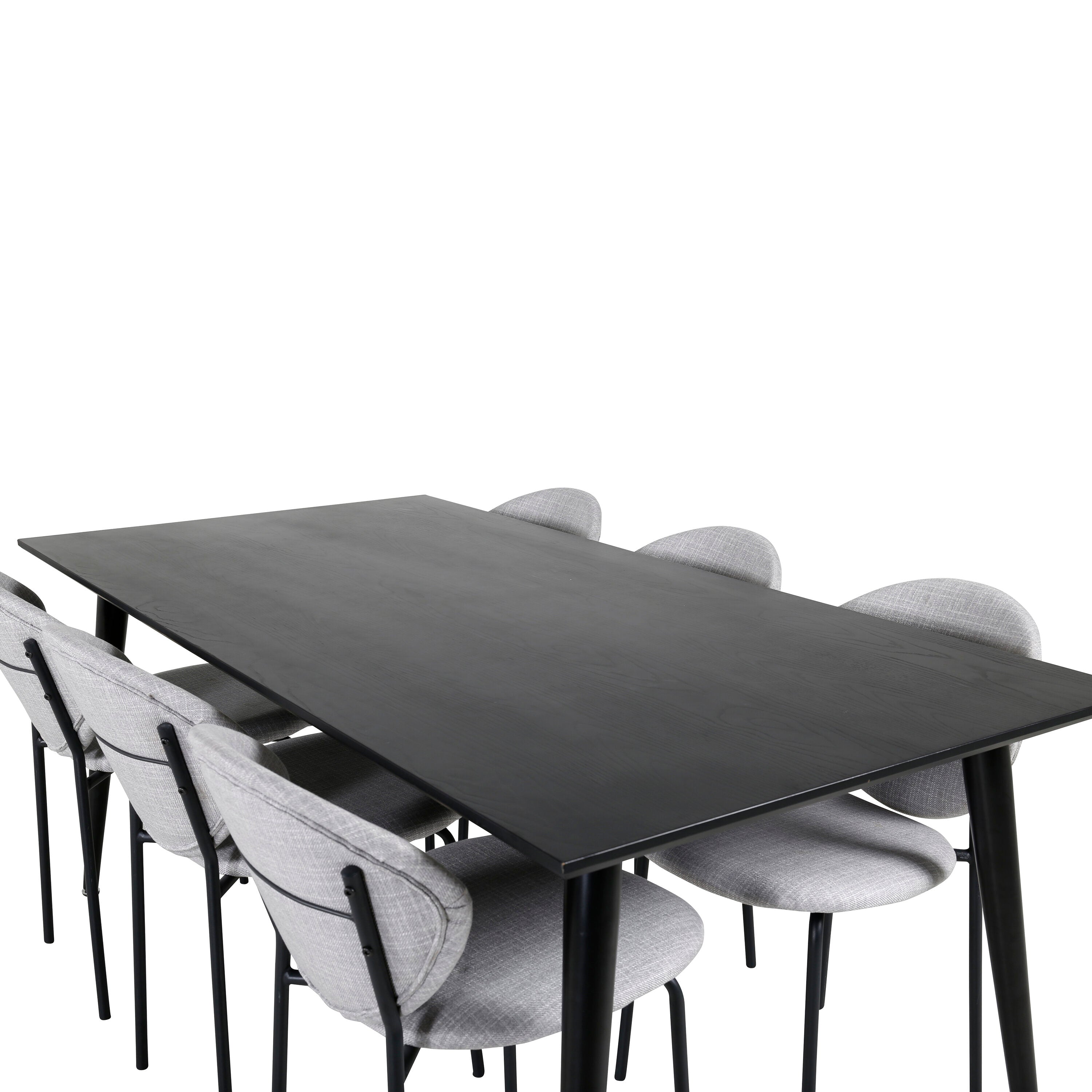 Dipp Esszimmerset + Vault 180cm/6St. in Schwarzgrau präsentiert im Onlineshop von KAQTU Design AG. Esszimmerset ist von Venture Home