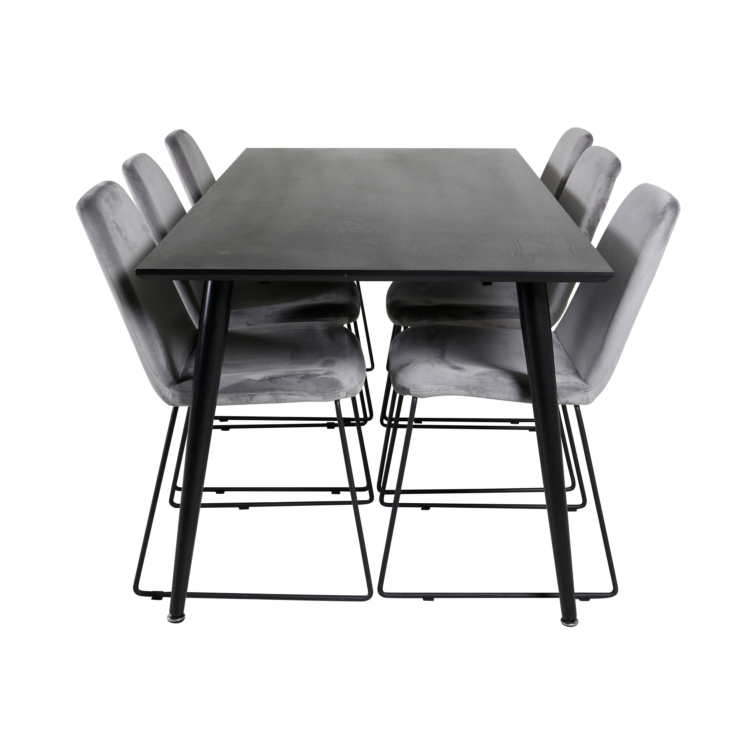 Dipp Esszimmerset + Muce 180cm/6St. in Schwarz präsentiert im Onlineshop von KAQTU Design AG. Esszimmerset ist von Venture Home