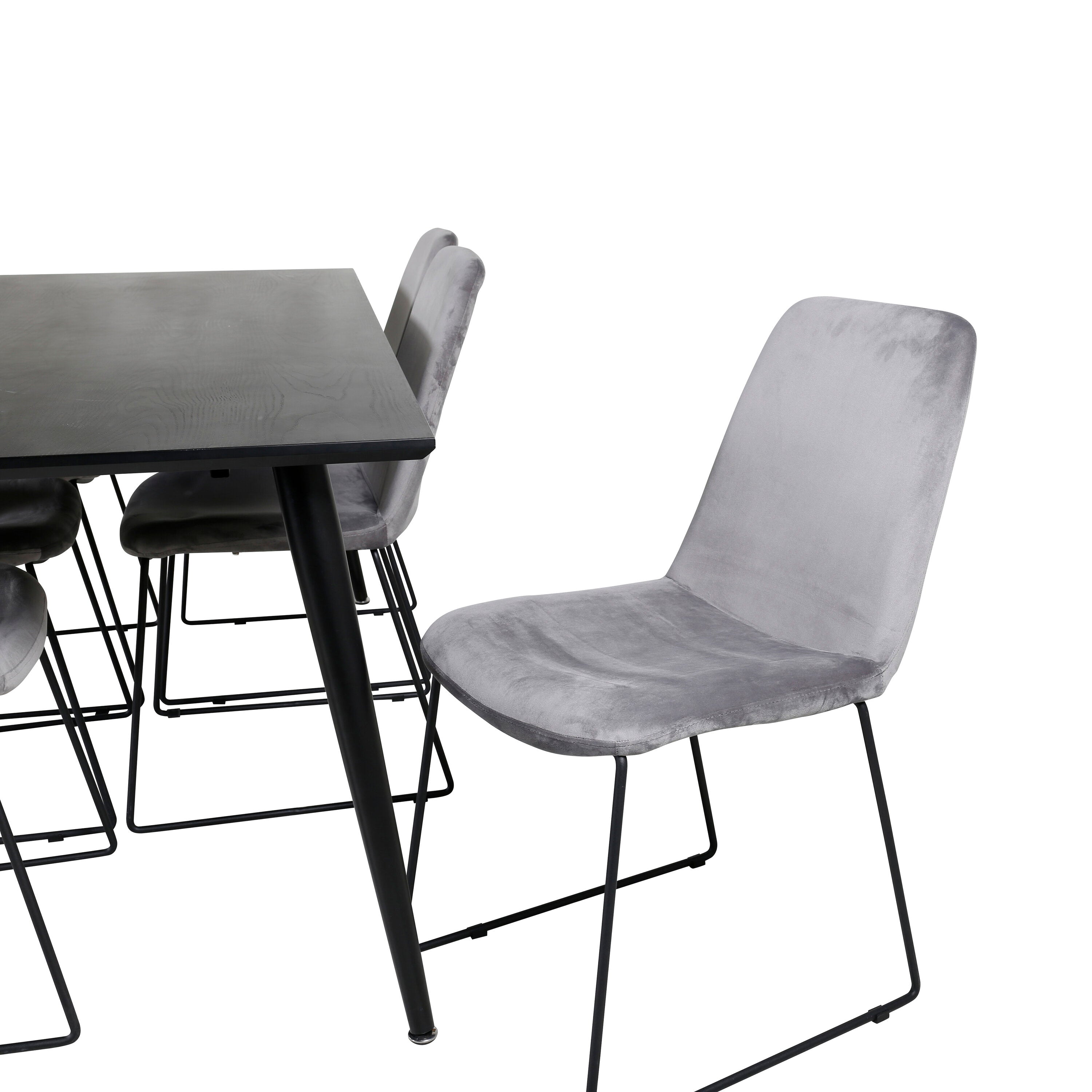 Dipp Esszimmerset + Muce 180cm/6St. in Schwarz präsentiert im Onlineshop von KAQTU Design AG. Esszimmerset ist von Venture Home