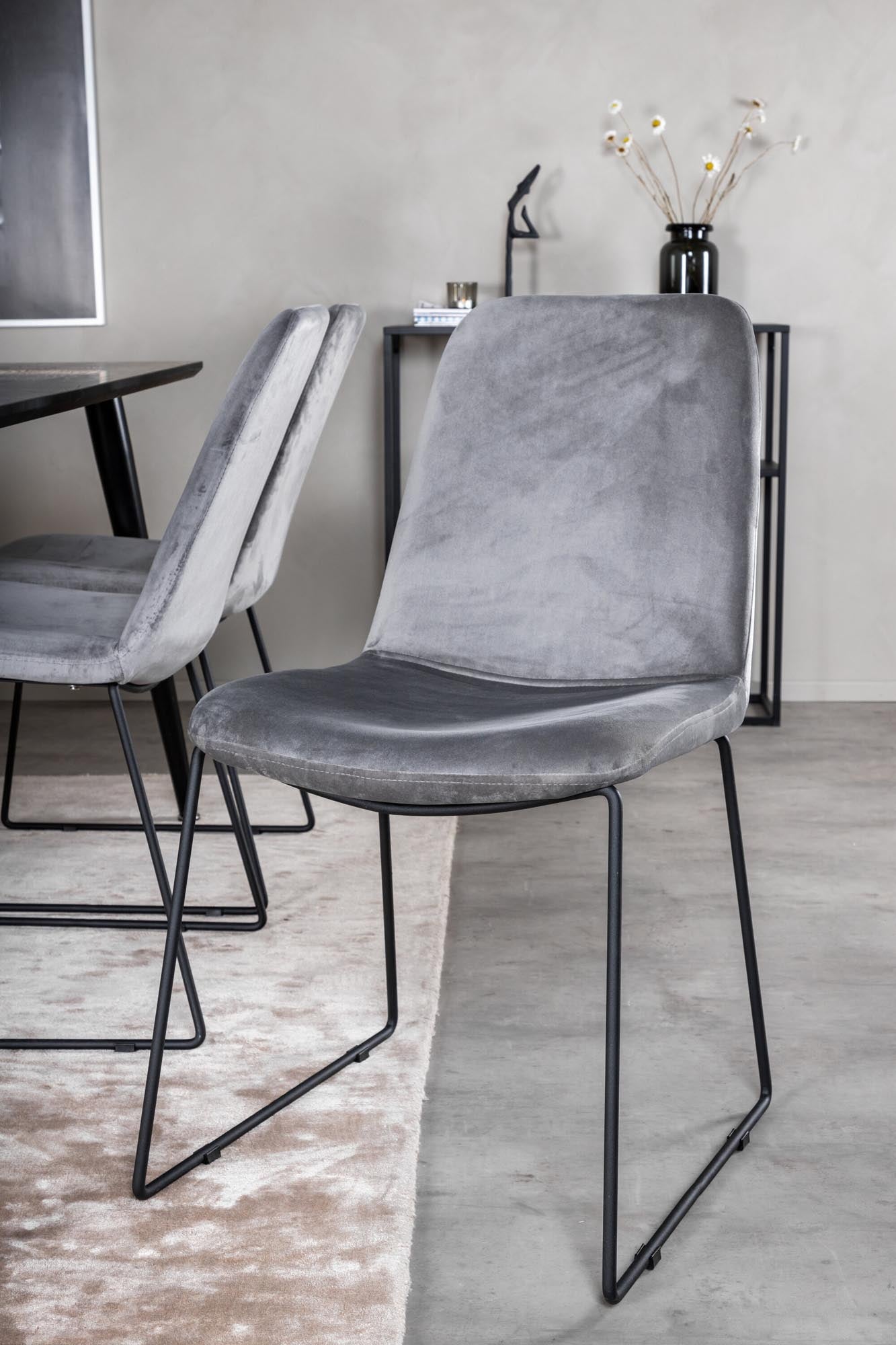 Dipp Esszimmerset + Muce 180cm/6St. in Schwarz präsentiert im Onlineshop von KAQTU Design AG. Esszimmerset ist von Venture Home