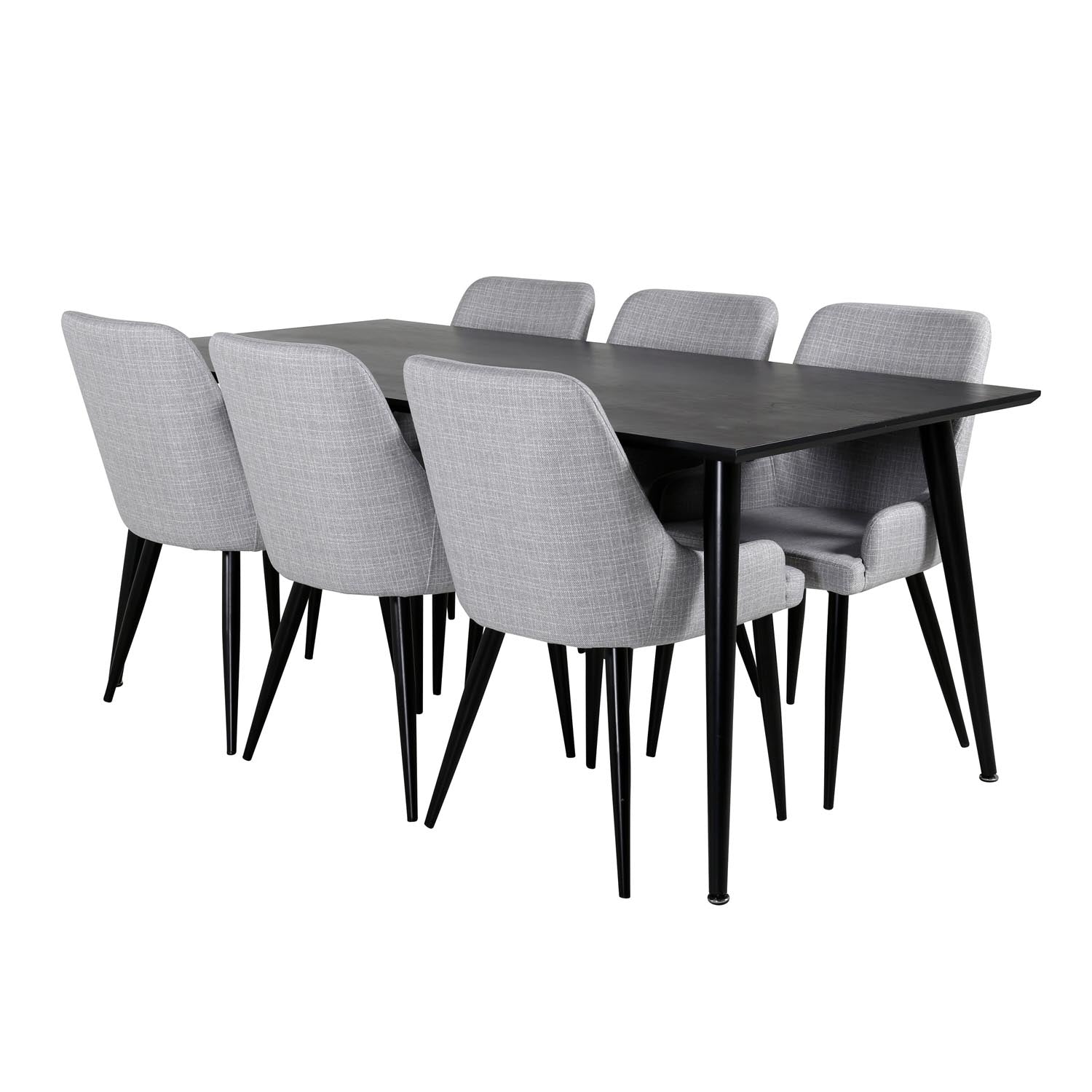Dipp Esszimmerset + Plaza 180cm/6St. in Schwarz präsentiert im Onlineshop von KAQTU Design AG. Esszimmerset ist von Venture Home