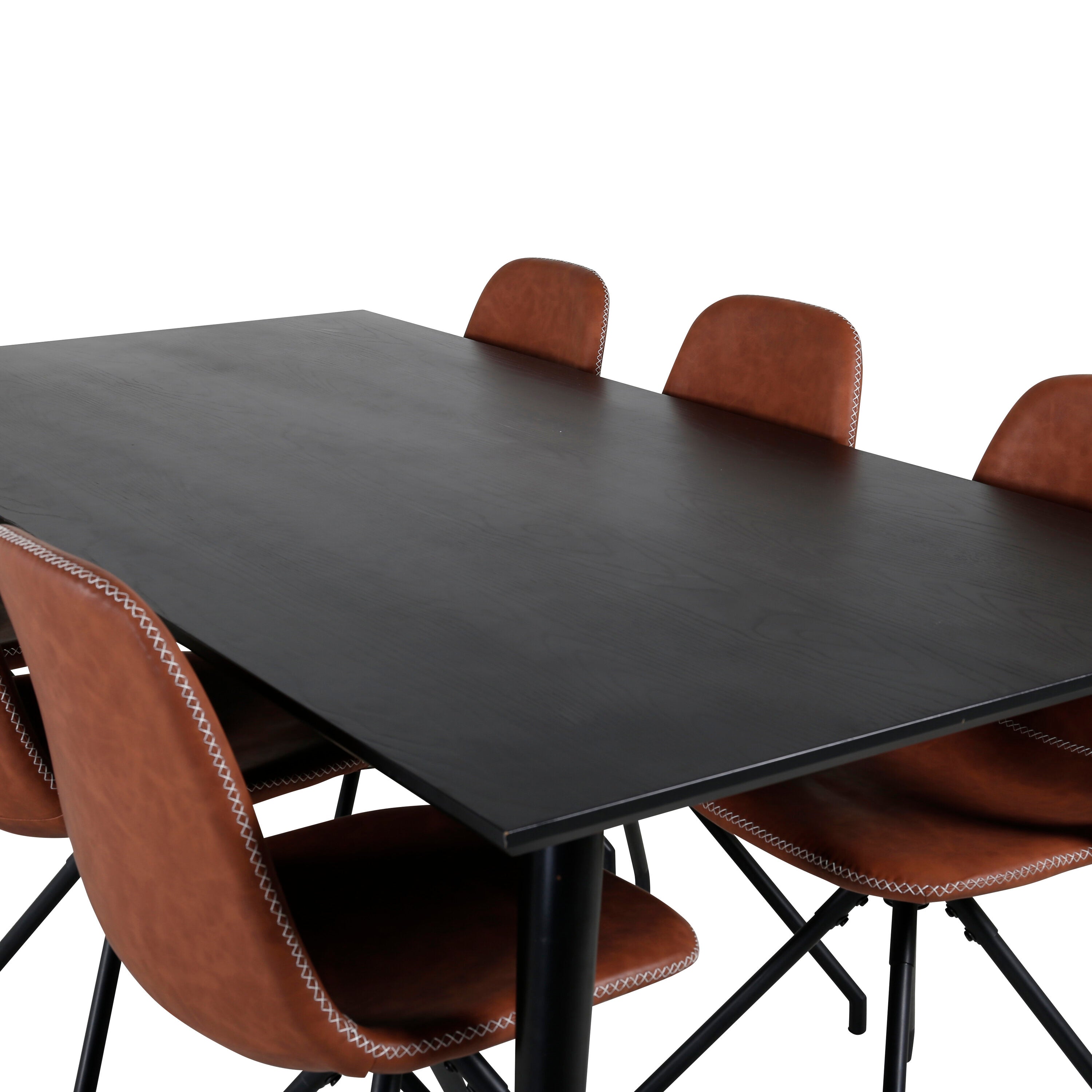 Dipp Esszimmerset + Polar 180cm/6St. in Schwarz / Braun präsentiert im Onlineshop von KAQTU Design AG. Esszimmerset ist von Venture Home