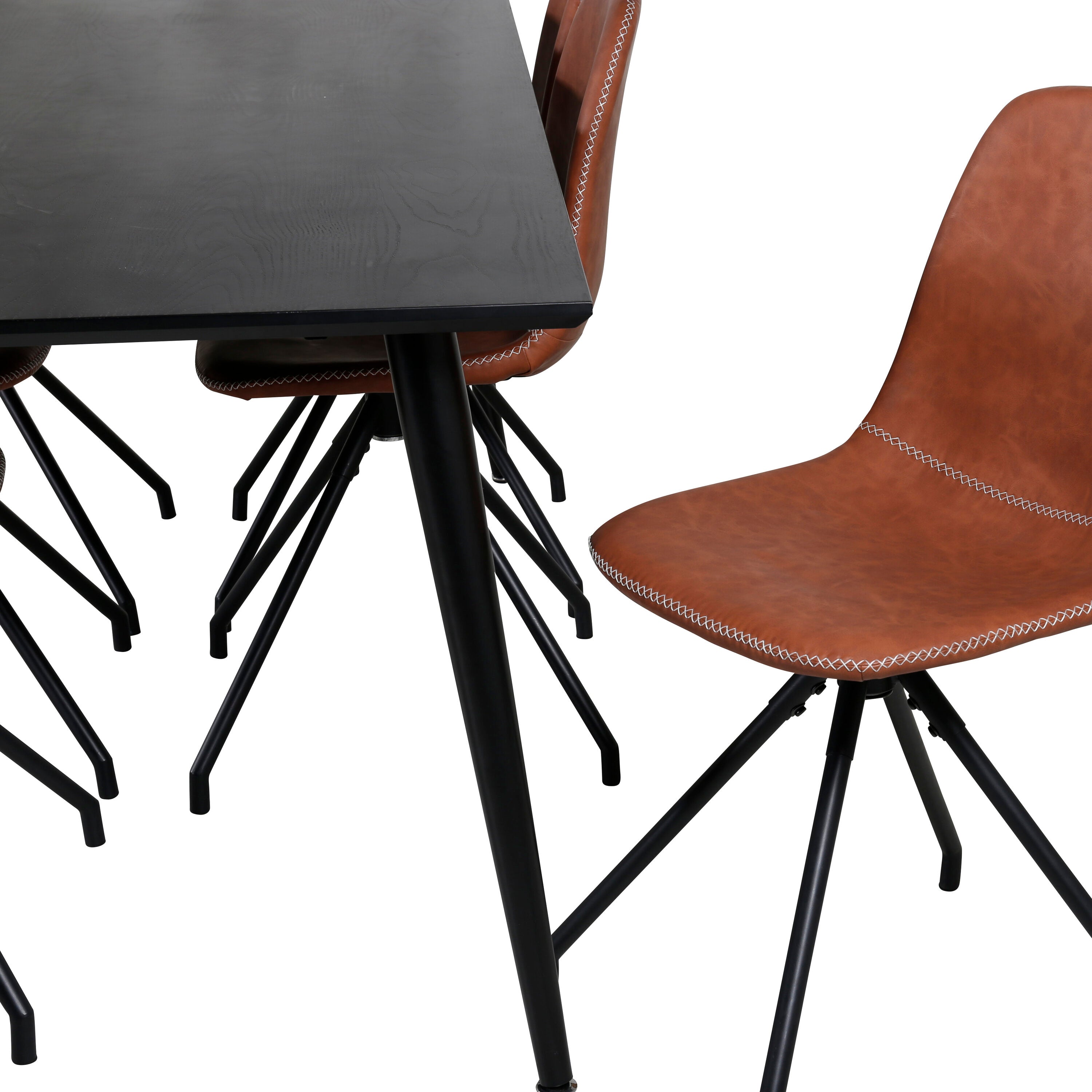 Dipp Esszimmerset + Polar 180cm/6St. in Schwarz / Braun präsentiert im Onlineshop von KAQTU Design AG. Esszimmerset ist von Venture Home